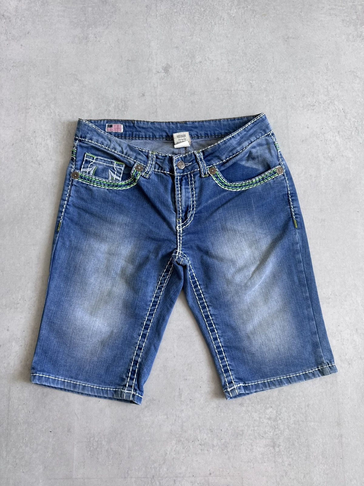 True Religion Vintage True Religion U.S.A Y2K Denim Slim Unisex Shorts Size US 31 - 6 Thumbnail