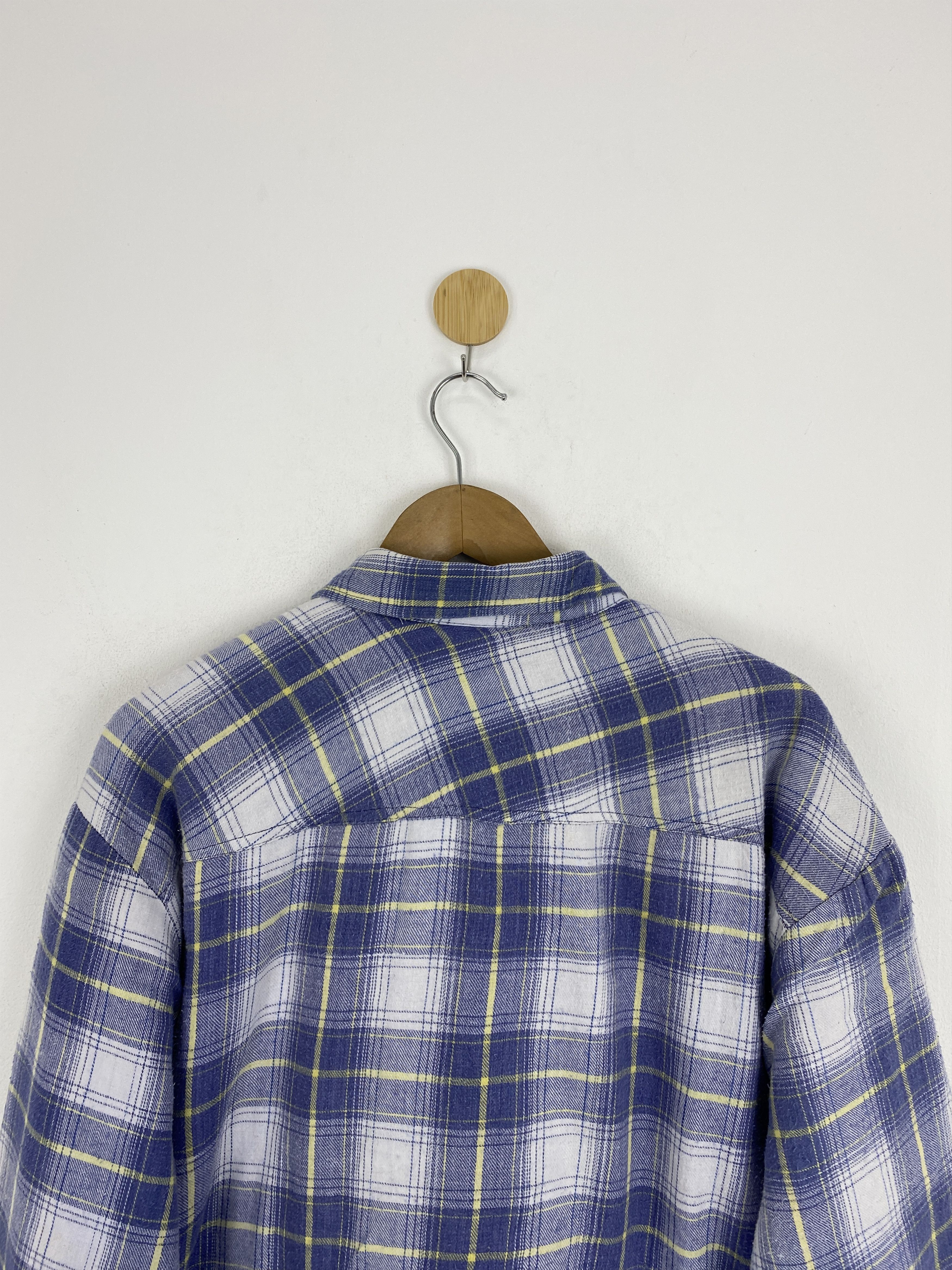 Designer × Vintage Vintage Giorgo Fellini Shadow Plaid Flannel Jacket MJ0057 Size US XL / EU 56 / 4 - 4 Thumbnail