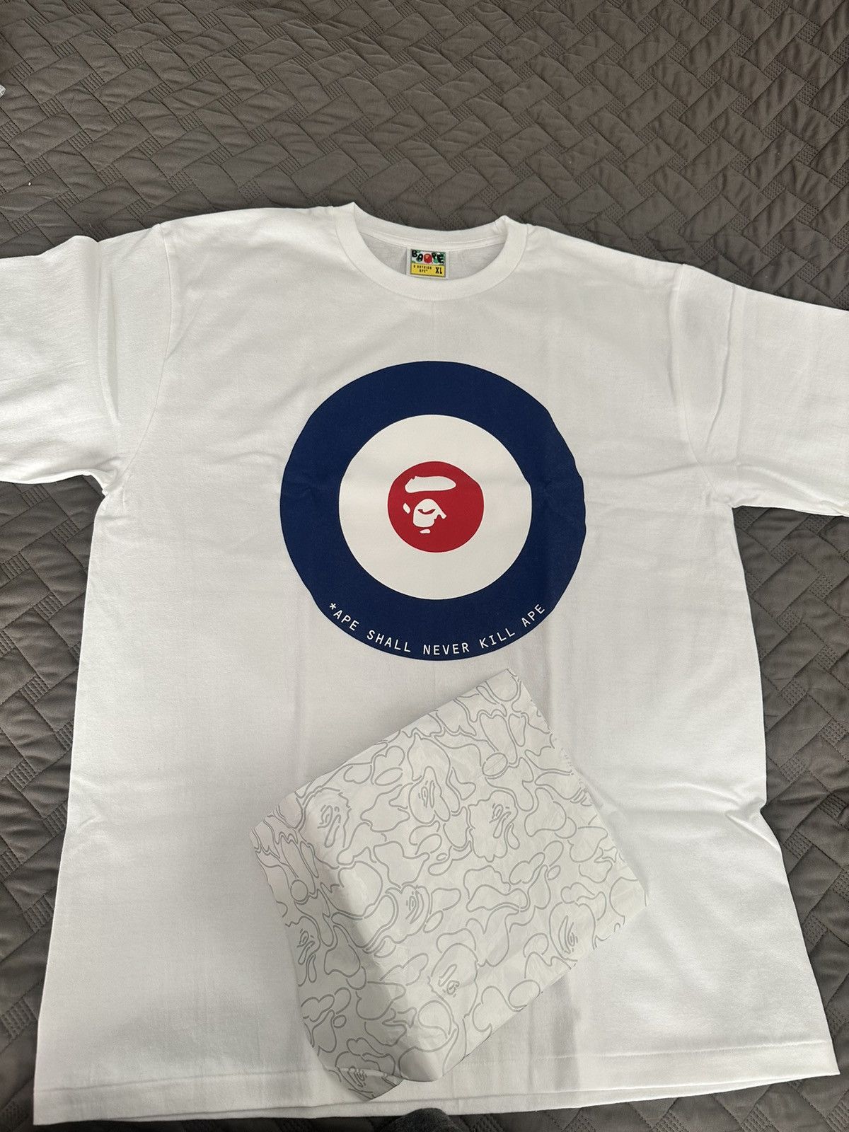 image of Bape Target Tee in White, Men's (Size XL)