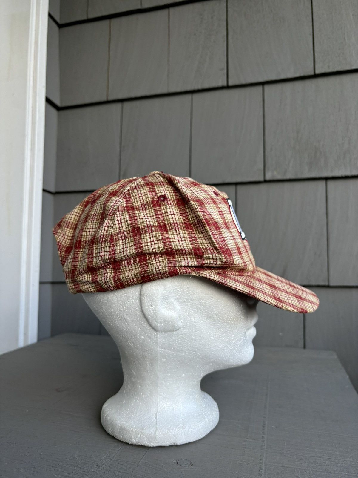 Levi's 1990s Levi's Cap 90s Vintage Plaid Baseball Hat Snapback Red Size ONE SIZE - 2 Thumbnail