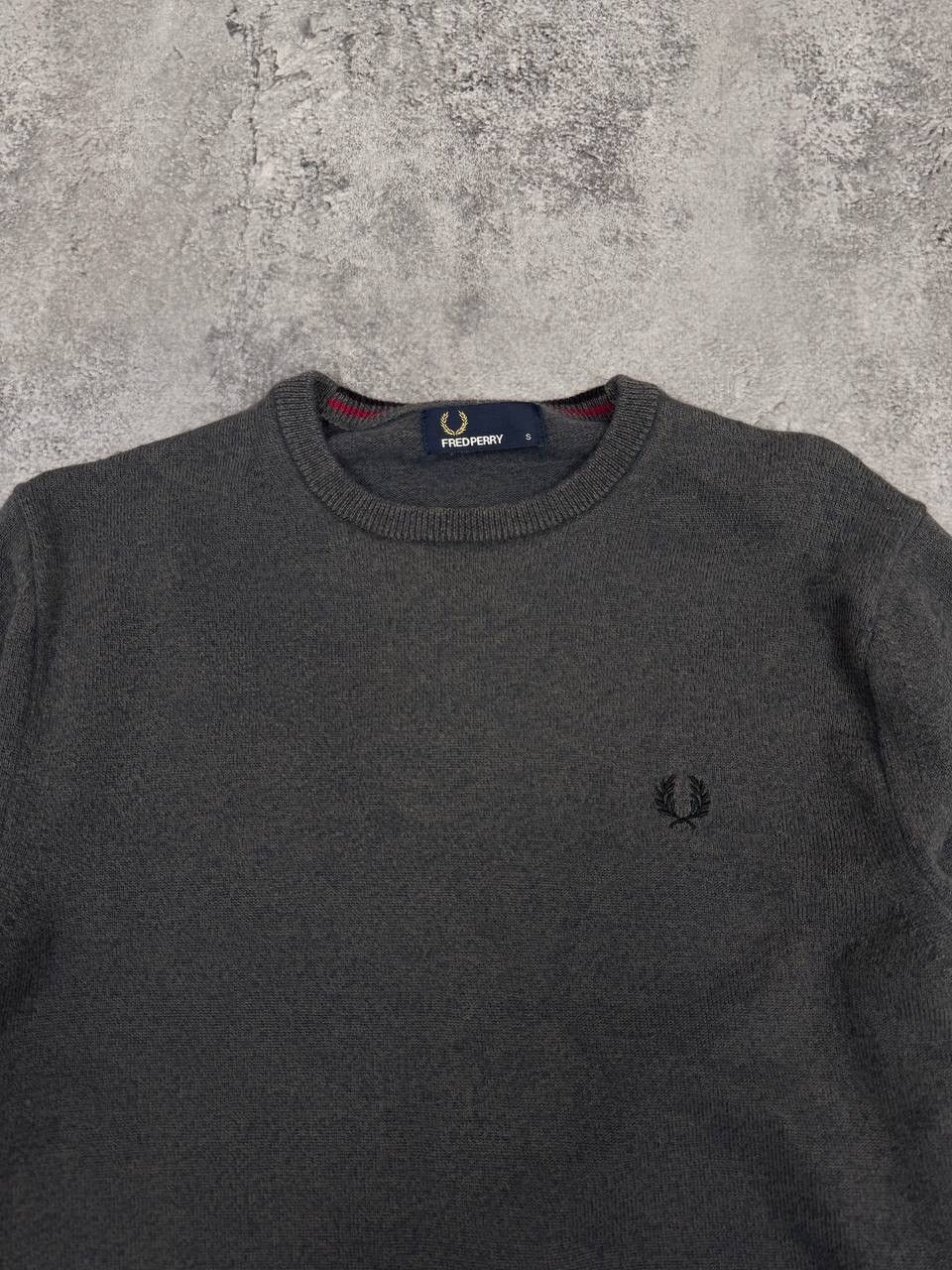 Fred Perry Fred Perry Men Cotton Sweater Grey Crewneck Size S Size US S / EU 44-46 / 1 - 3 Thumbnail