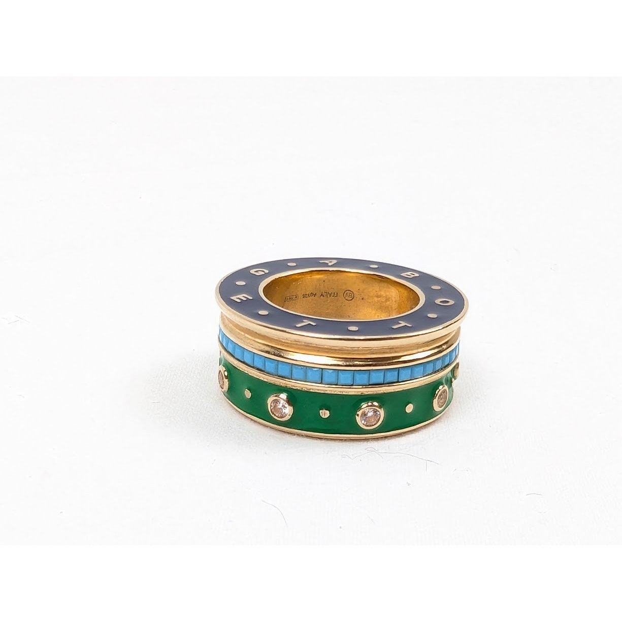 Bottega Veneta o1rshd1 Size: 13 / Ring in Gold Silver Turquoise Size ONE SIZE - 6 Thumbnail