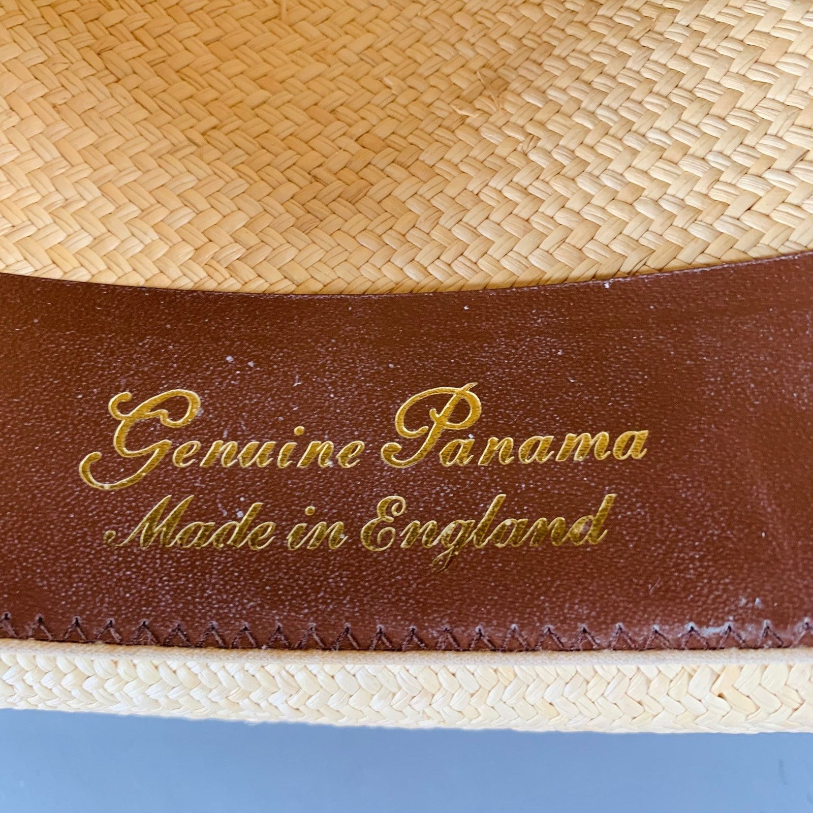 Turnbull & Asser Size L Beige Multi Color Woven Ribbon Straw Panama Hat Size ONE SIZE - 8 Thumbnail