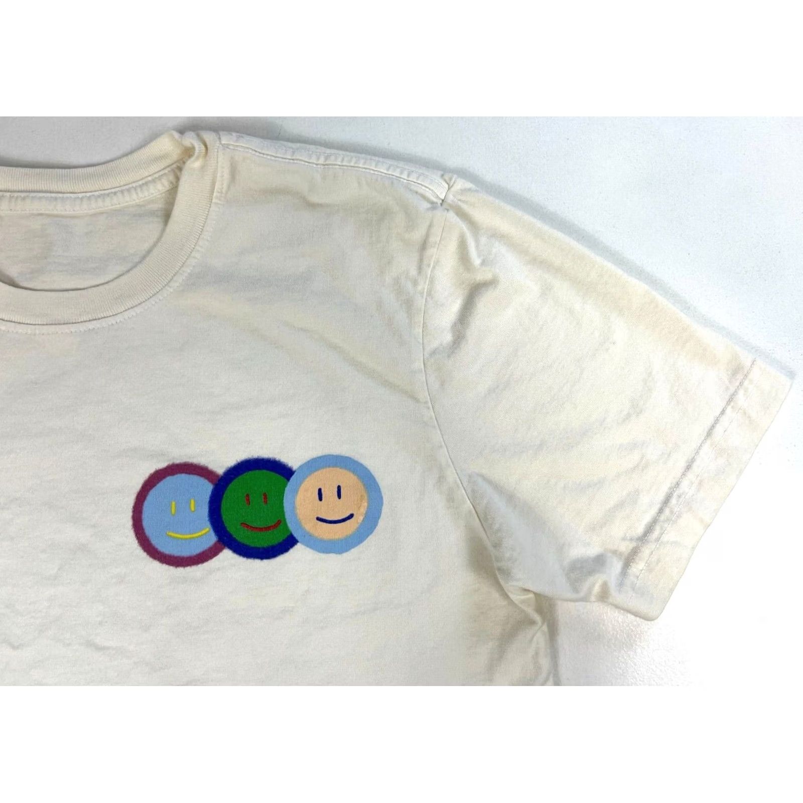Vintage Valas Los Angeles United Smiley Tee Unisex T-Shirt Medium Ivory Size M / US 6-8 / IT 42-44 - 4 Thumbnail