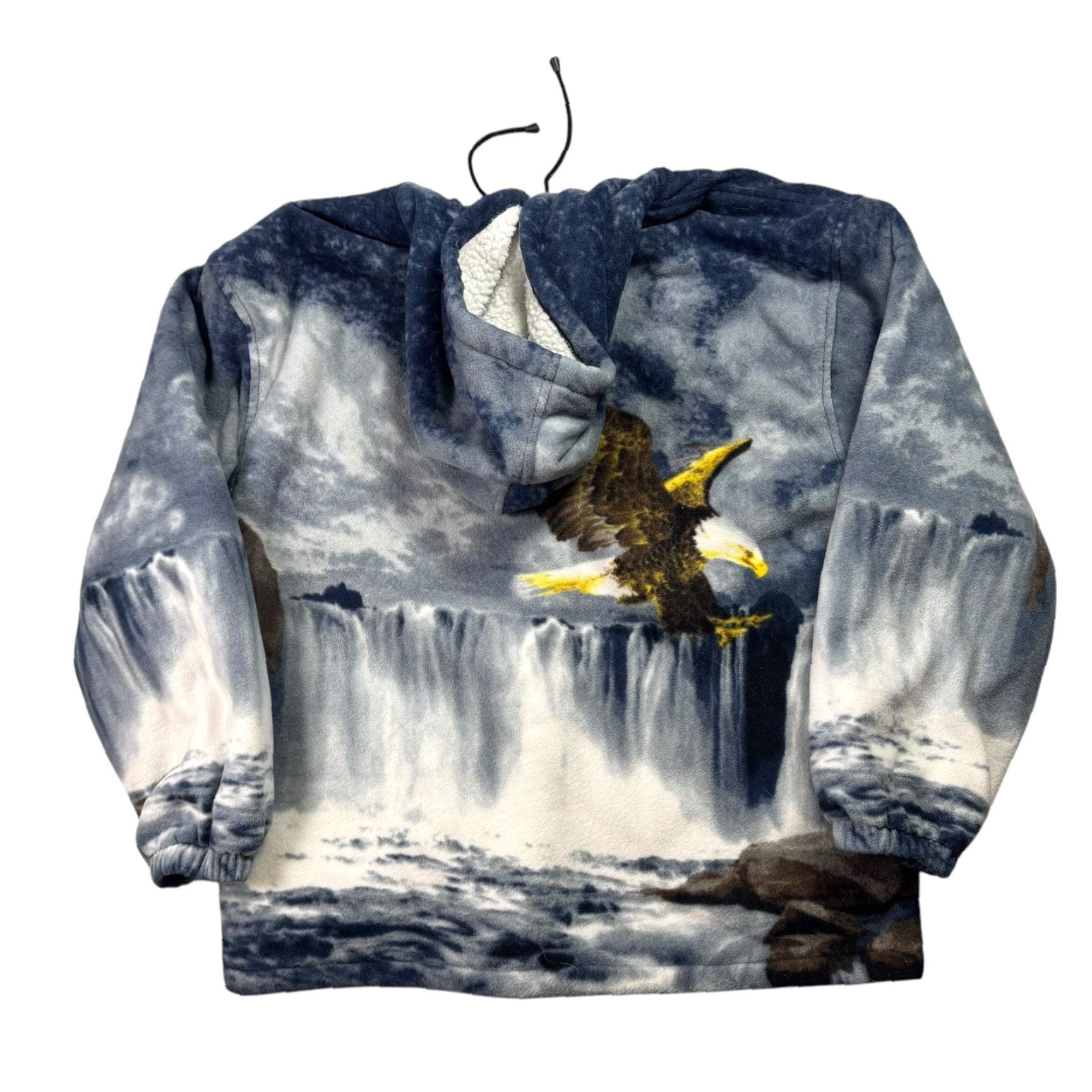 Vintage Black Canyon Outfitters Jacket Men 3XL Sherpa Fleece All Over Print Eagle Nature Full Zip Hooded Insulated Pockets 80s 90s Outdoor Size US XXL / EU 58 / 5 - 7 Thumbnail