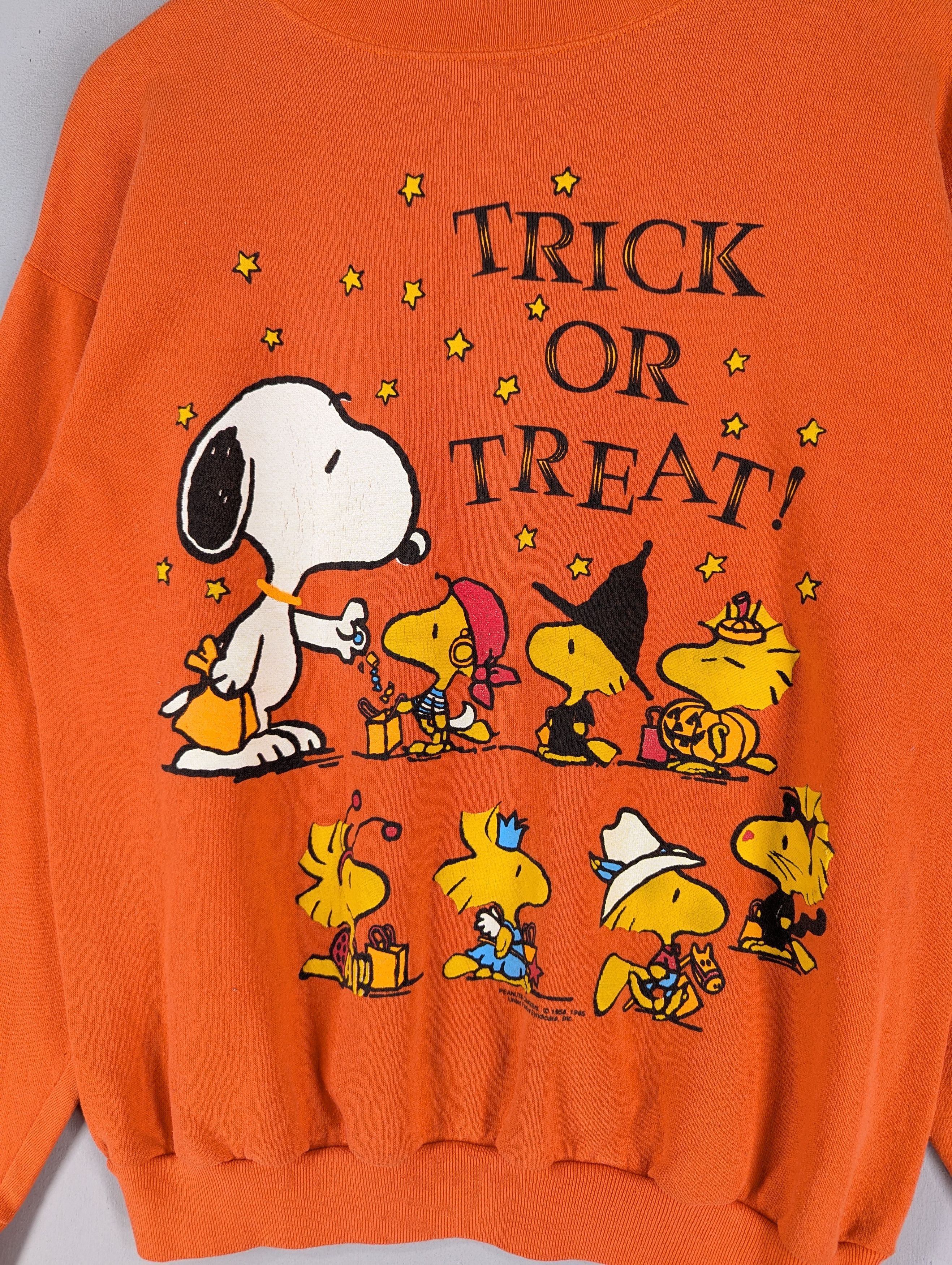 Cartoon Network Vintage 80s Peanuts Characters Orange Sweatshirt Size US M / EU 48-50 / 2 - 5 Thumbnail