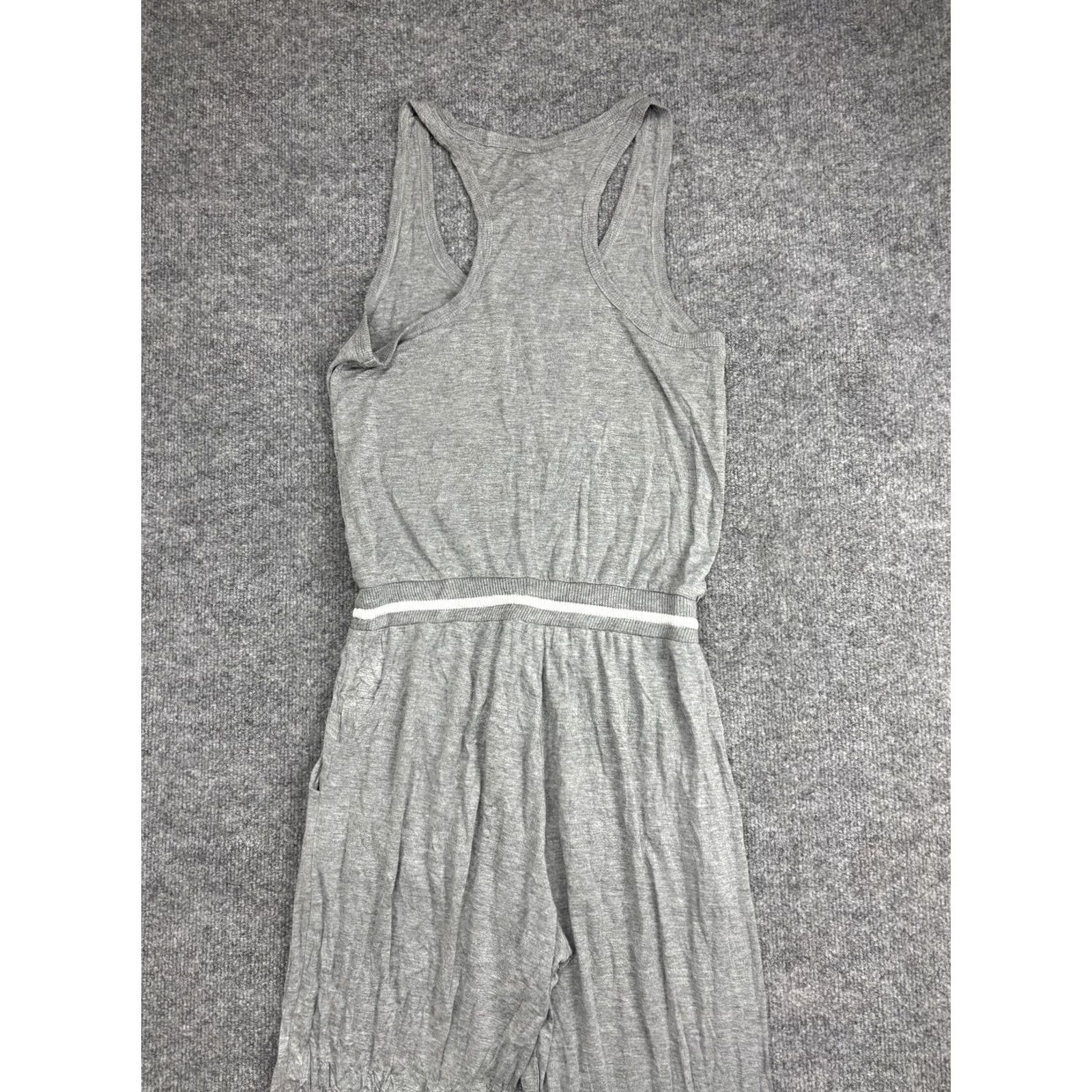 Vintage Aerie Jumpsuit Womens XS Gray Sleeveless Racerback Jogger Drawstring Pockets Size 26" / US 2 / IT 38 - 7 Thumbnail