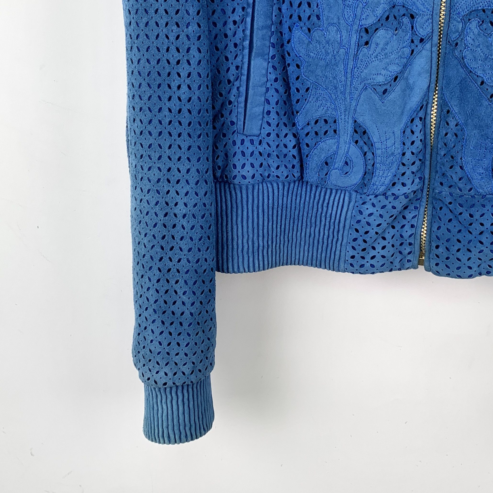 Versace Versace Floral Cutout Jacket Navy (48) Size US M / EU 48-50 / 2 - 4 Thumbnail