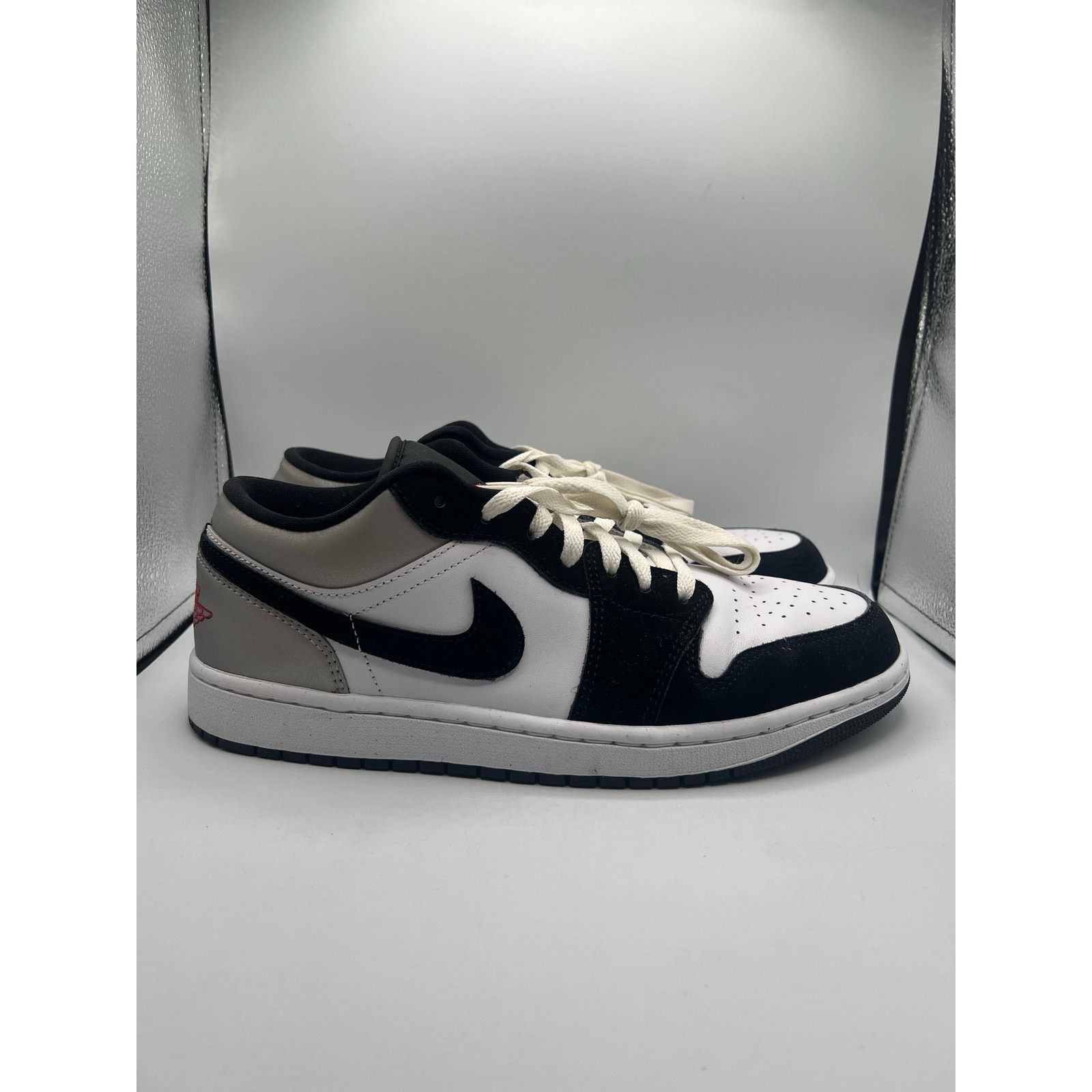 Jordan Brand Air Jordan 1 Low SE “White Black Matte Silver” size 10 men’s Size US 10 / EU 43 - 3 Thumbnail