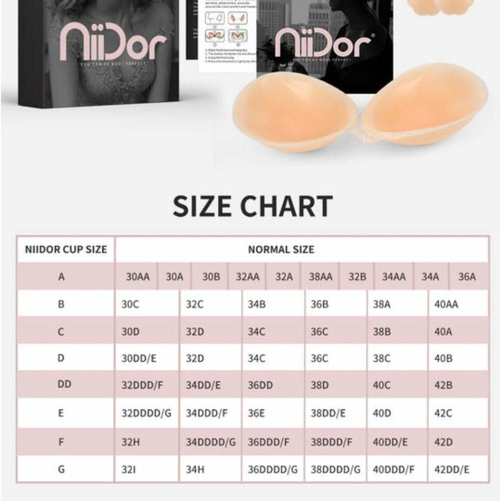 Designer CT1171a NWT-Naidor Silicone Strapless Adhesive Bra Color Size ONE SIZE - 5 Thumbnail