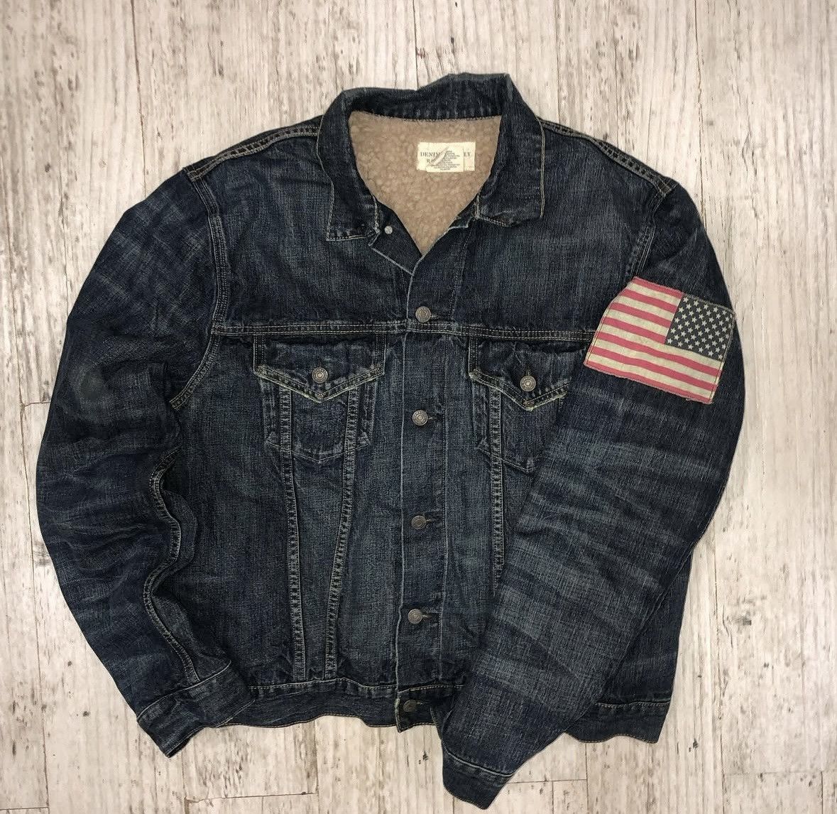 Ralph Lauren Y2K Ralph Lauren Sherpa Denim Jacket Size US XL / EU 56 / 4 - 2 Thumbnail