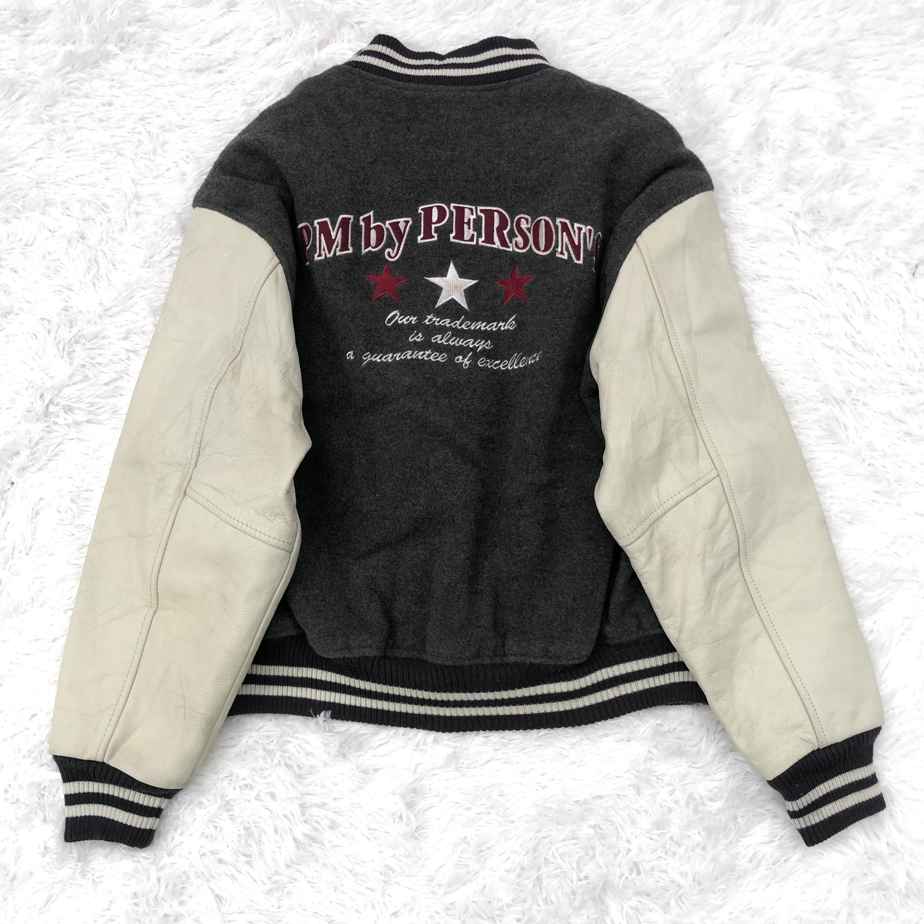 PERSON'S Mohair Wool Sleeve Leather varsity jacket Size US M / EU 48-50 / 2 - 2 Thumbnail