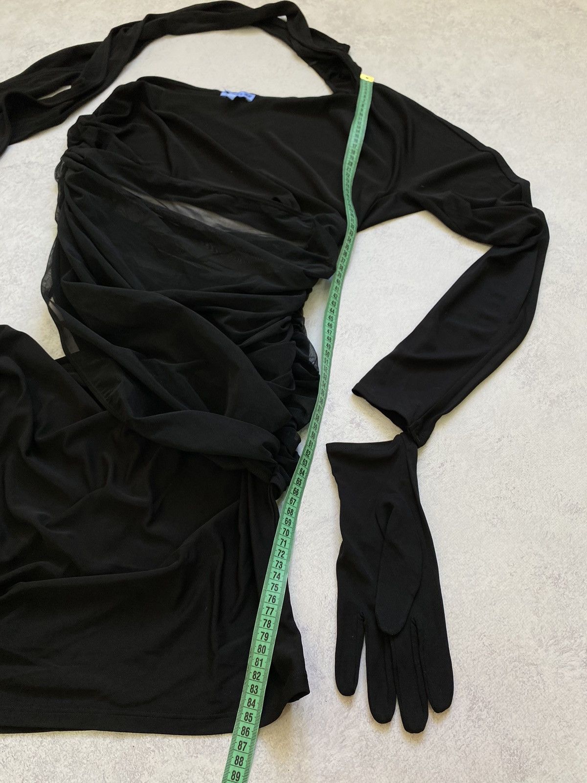 H&M × Mugler Mugler x H&M Knot-detail One-shoulder Black Dress Size XXL Size XXL / US 16-18 / IT 52-54 - 16 Thumbnail