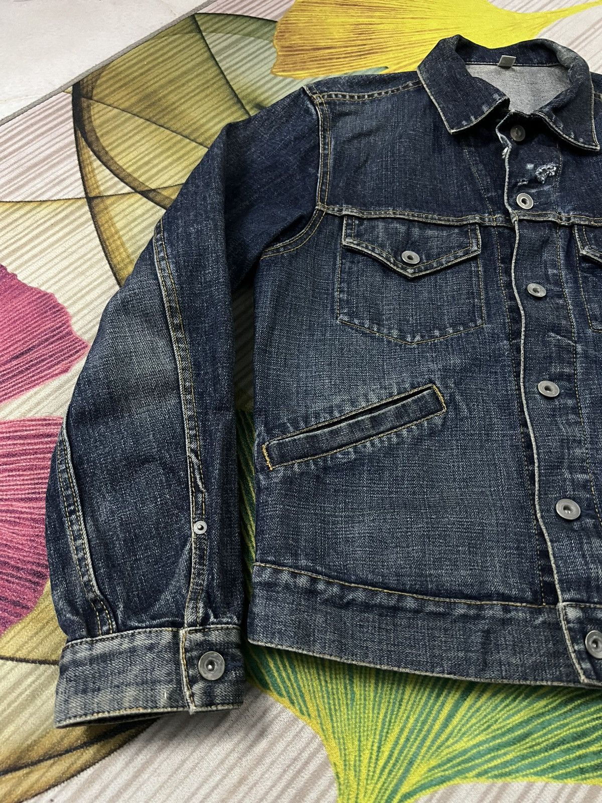 Japanese Brand 💥2000’s Uniqlo Distress Denim Jacket Size US S / EU 44-46 / 1 - 4 Thumbnail