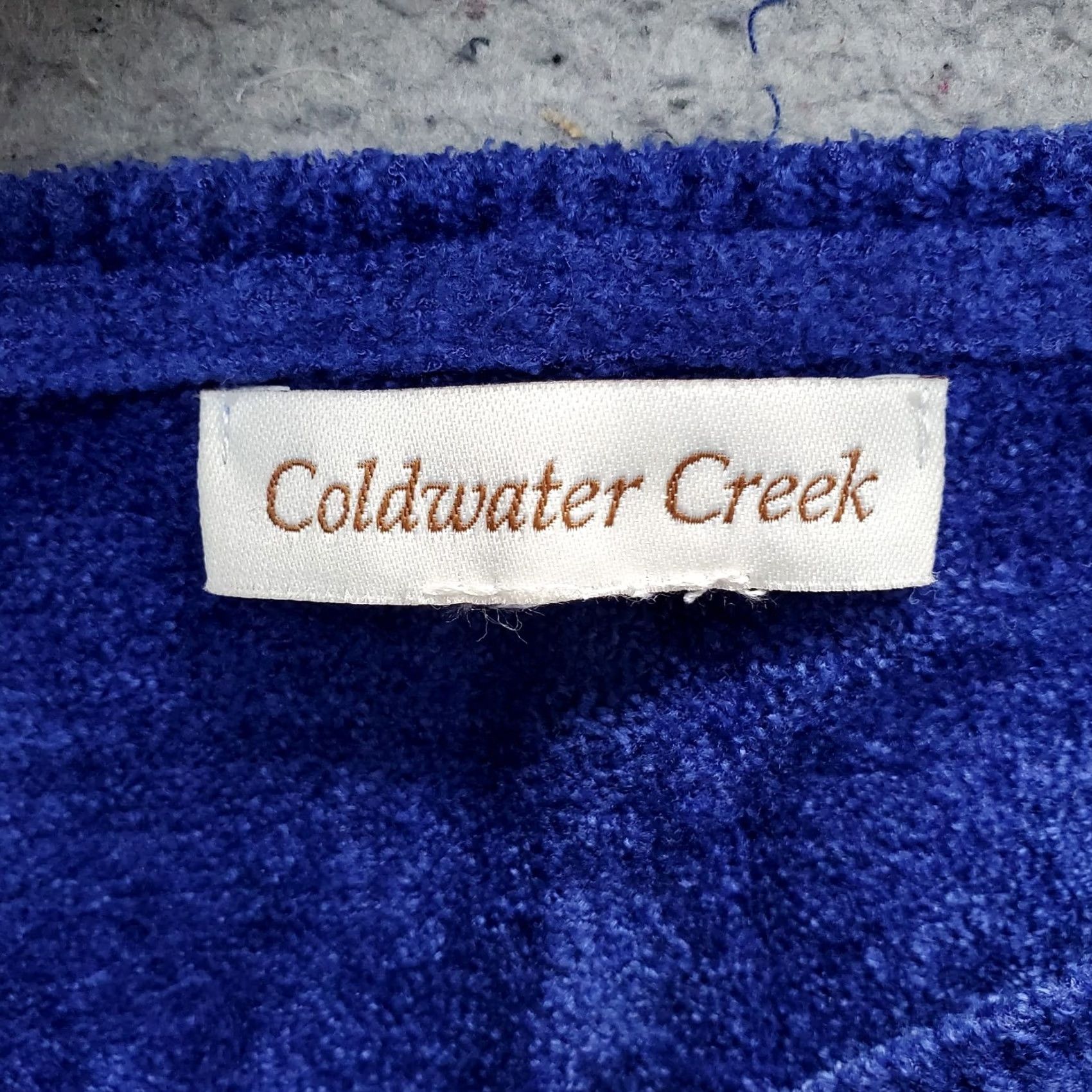 Coldwater Creek Coldwater Creek Womens Size 1X Blue Textured Fleece Sweatshirt Long Sleeve Pullover Crew Neck Shirt Size XL / US 12-14 / IT 48-50 - 5 Thumbnail