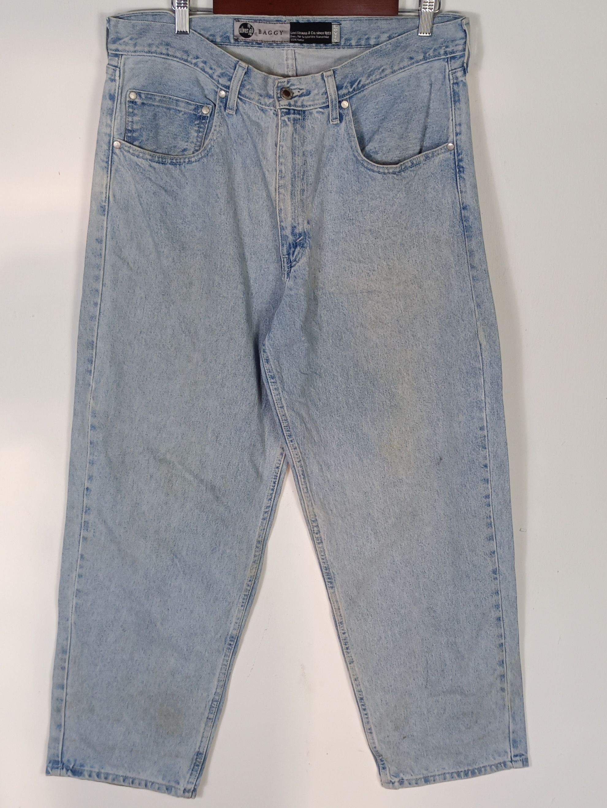 Levi's Vintage Clothing × Vintage Vintage Levi's SilverTab Baggy Blue Denim Single (R) Size US 35 - 1 Thumbnail