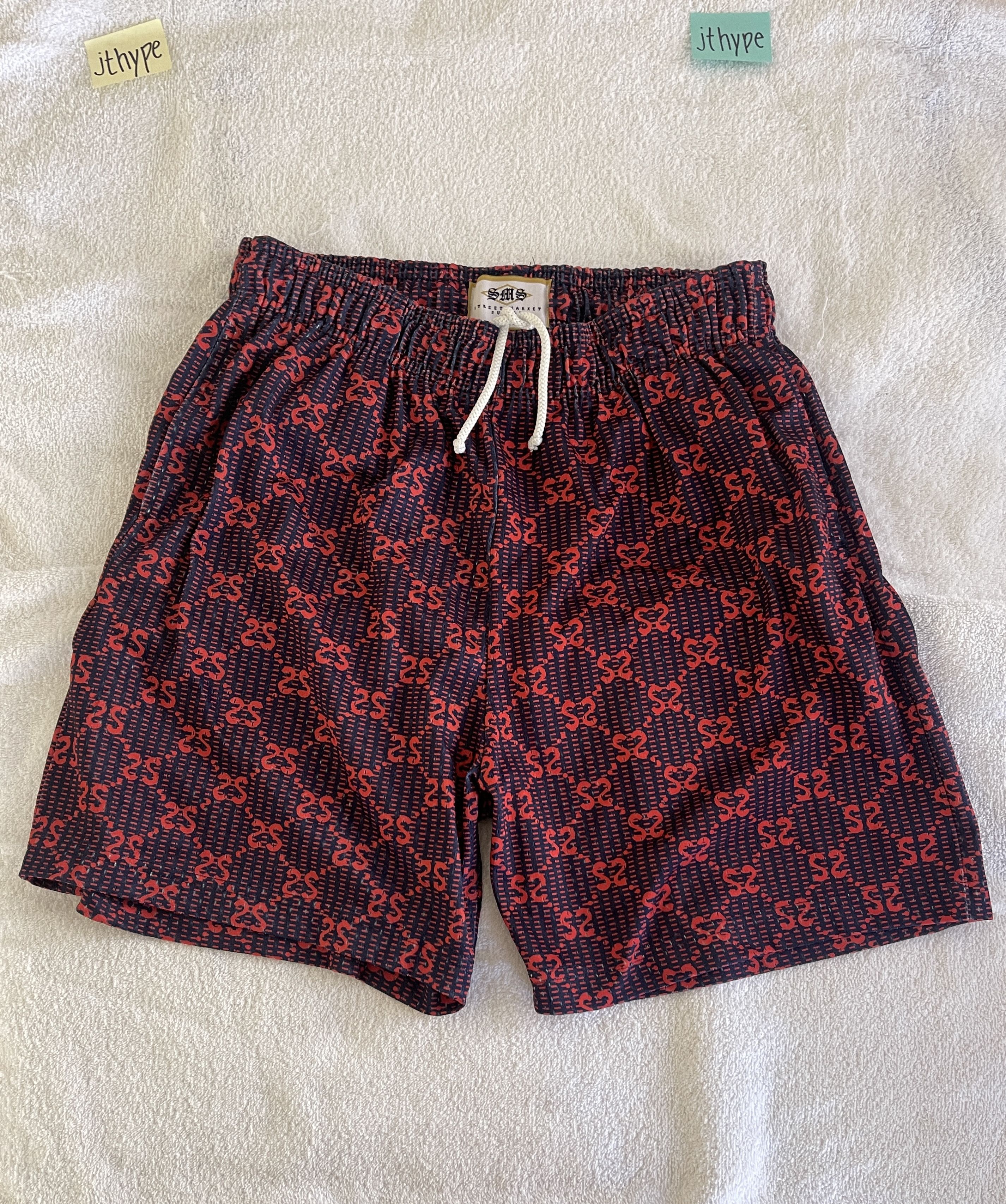 Street Market Supply LV Paisley Mesh Shorts - Red