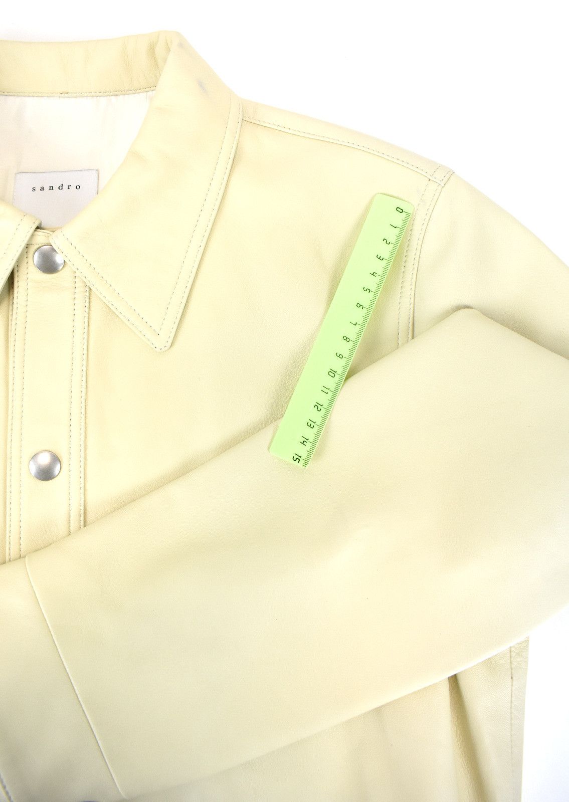 Sandro SANDRO Ares Jacket Men's MEDIUM Lamb Leather Overshirt Size US M / EU 48-50 / 2 - 8 Thumbnail