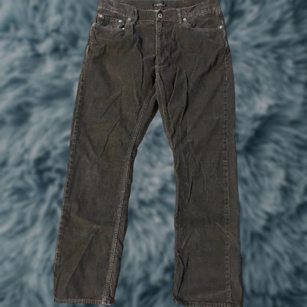 Banana Republic Banana Republic Corduroy Pants 34/32 Black Vtg 90s Nautical Sailing Hiking Mens Chino Flat Front Corduroy 90s Ban Rep Mens Size US 34 / EU 50 - 1 Thumbnail