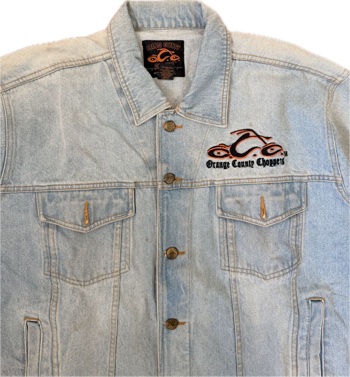 Other Vintage Orange County Heavy Denim Jacket Size US XXL / EU 58 / 5 - 3 Thumbnail