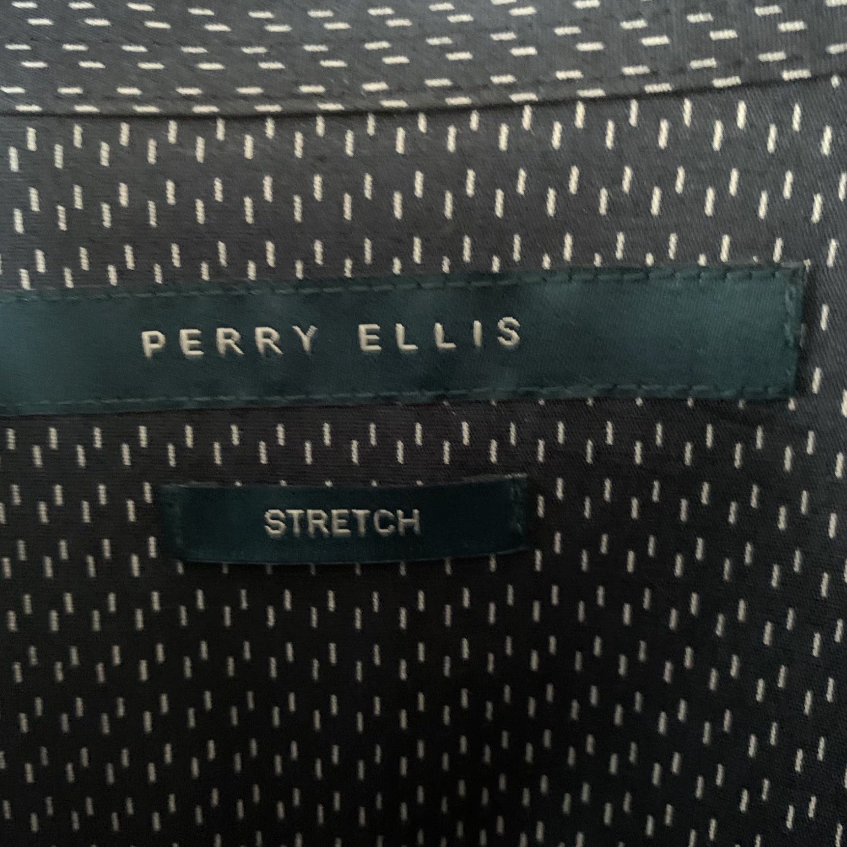 Perry Ellis Perry Ellis Shirt Mens Small Blue Line Print Cotton Stretch Button Up Ink Size US S / EU 44-46 / 1 - 3 Thumbnail