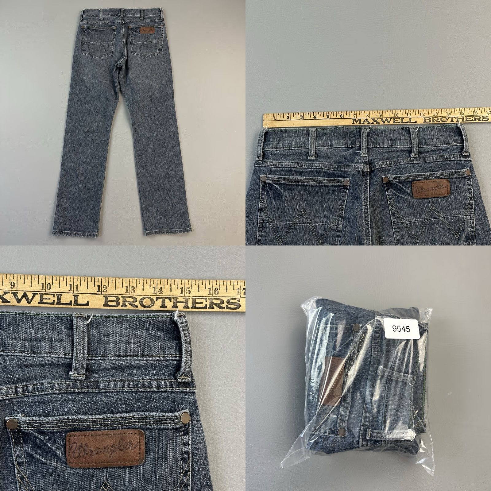 Wrangler Wrangler Retro Jeans Mens 30x31 Dark Wash Slim Straight Western Cowboy Rodeo Denim 5-Pocket Button Vintage USA Cowboy Western Mens Size US 30 / EU 46 - 8 Thumbnail