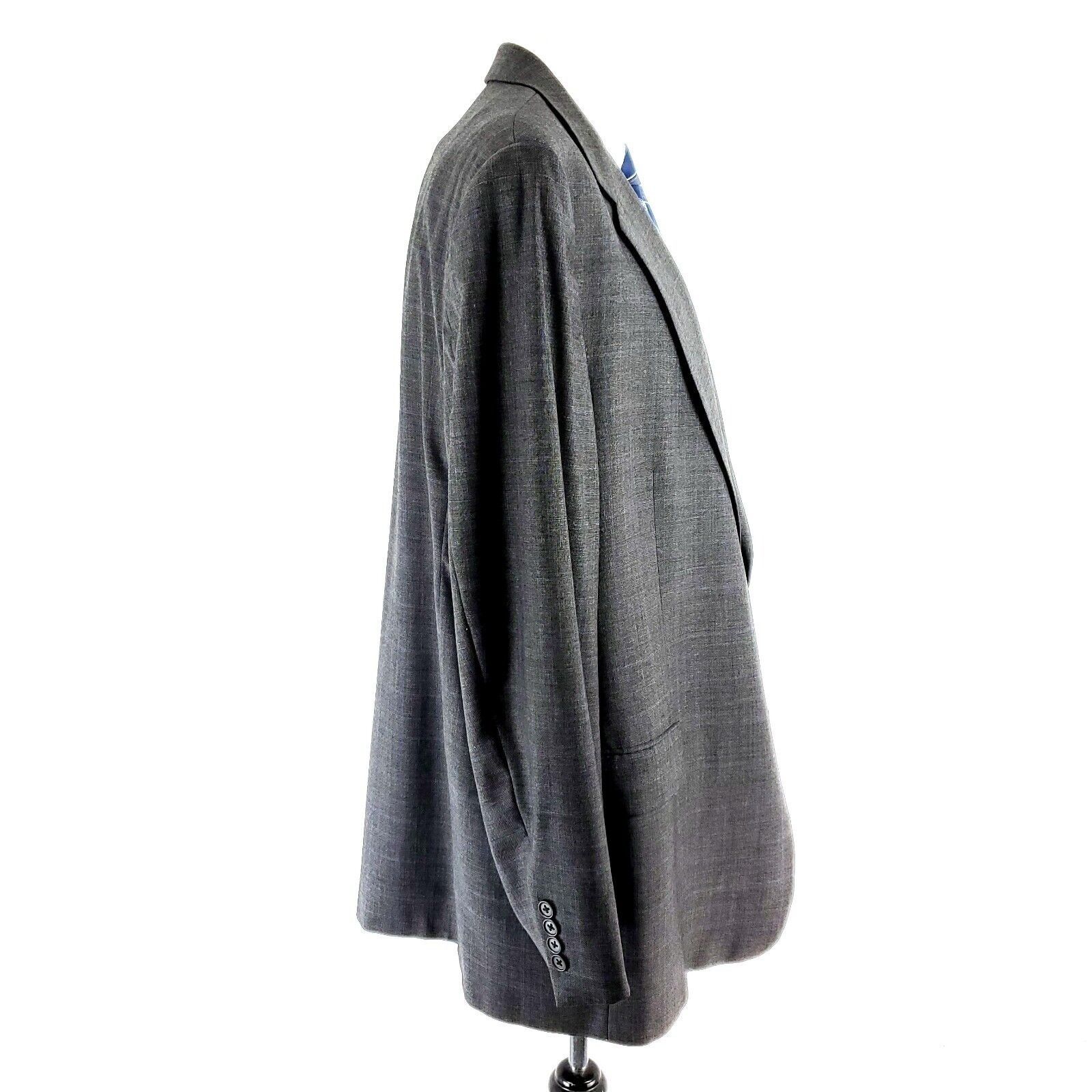 Hart Schaffner Marx Hart Schaffner Marx Wool Gold Trumpeter 2 Button Blazer 46L Size 46L - 6 Thumbnail