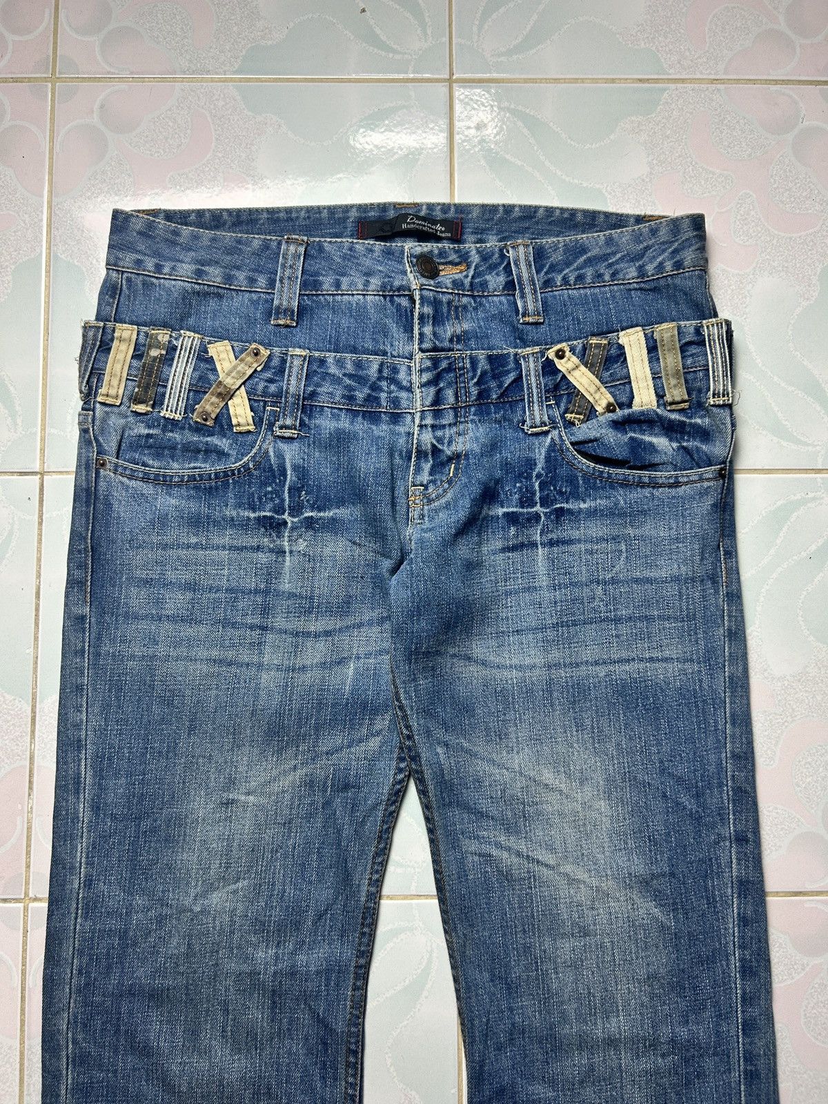 Beauty Beast × Japanese Brand Vintage Double Waist Dominate Handcrafted Japan Denim Jeans Size US 34 / EU 50 - 5 Thumbnail