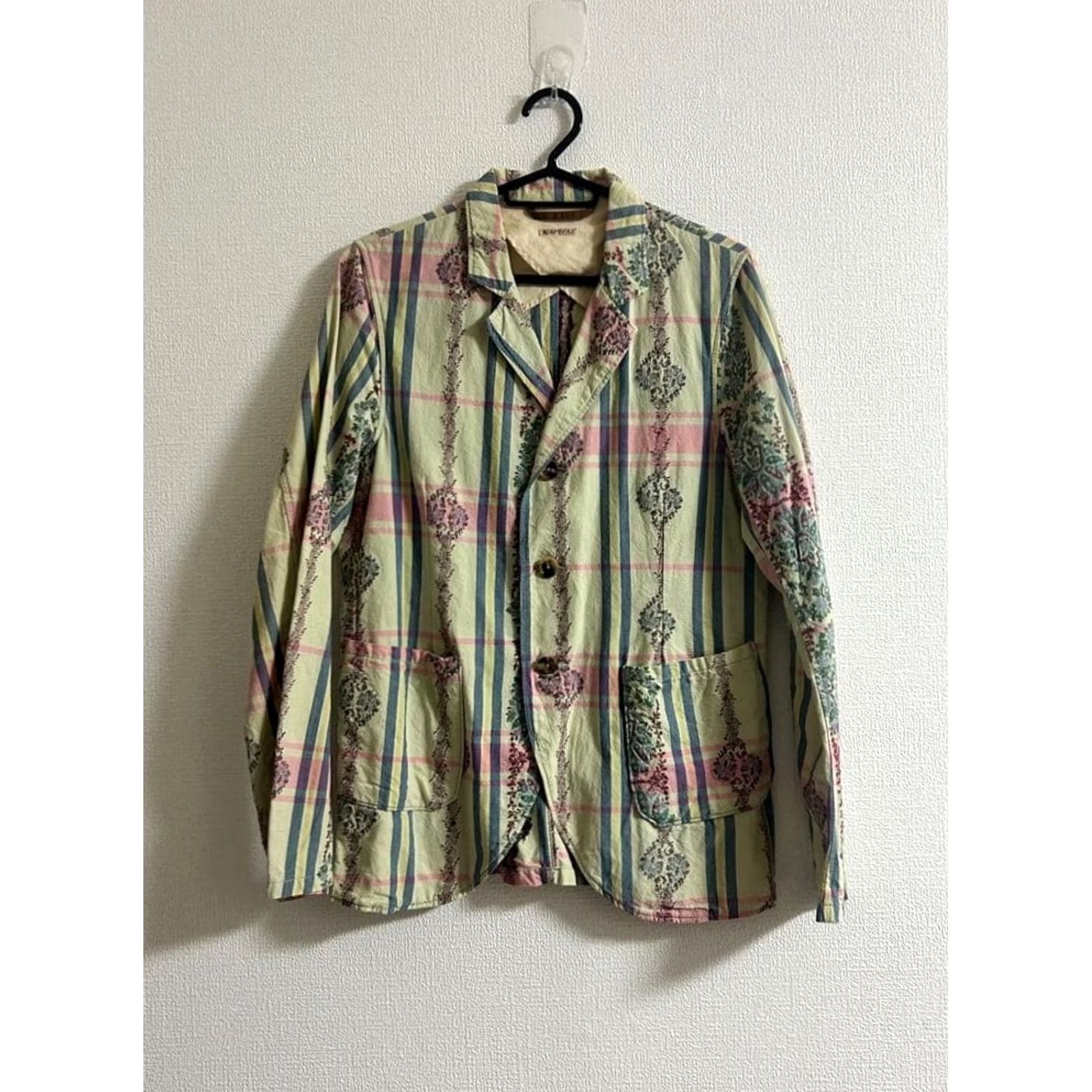 Kapital KAPITAL Check Tailored Jacket Green Ladies L Casual Patterned Jacket Size US L / EU 52-54 / 3 - 3 Thumbnail