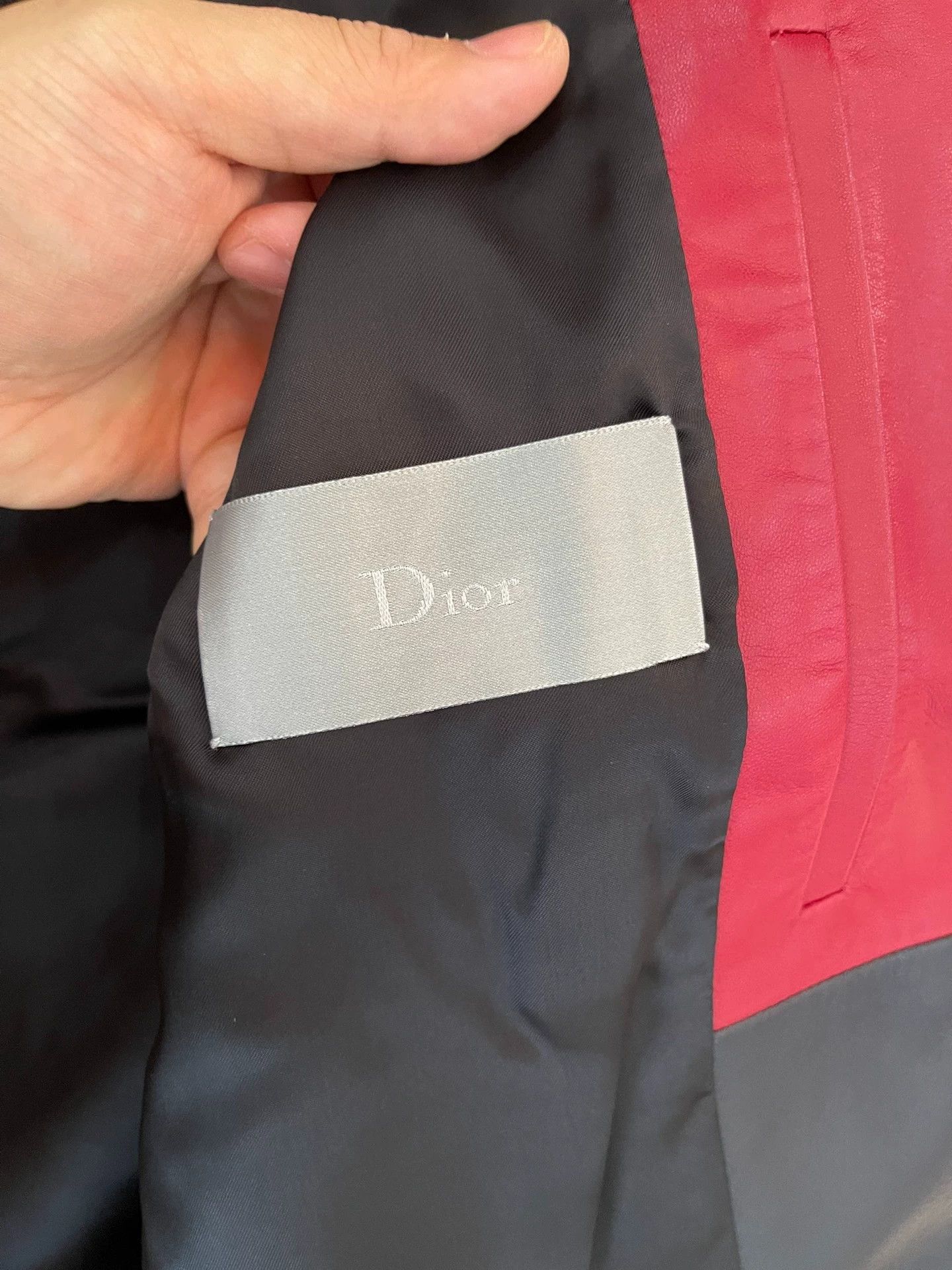 Dior Dior 46 Black Red Colorblock Leather Jacket Size US S / EU 44-46 / 1 - 3 Thumbnail