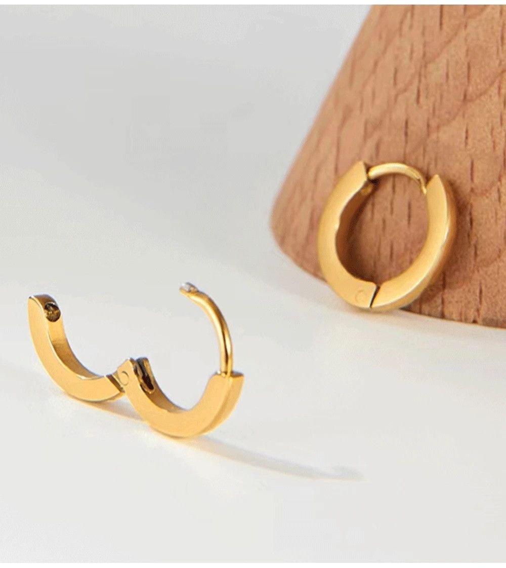 Jewelry Circle Hoop Earrings Classic huggie ear Minimalist Jewelry Size ONE SIZE - 3 Thumbnail