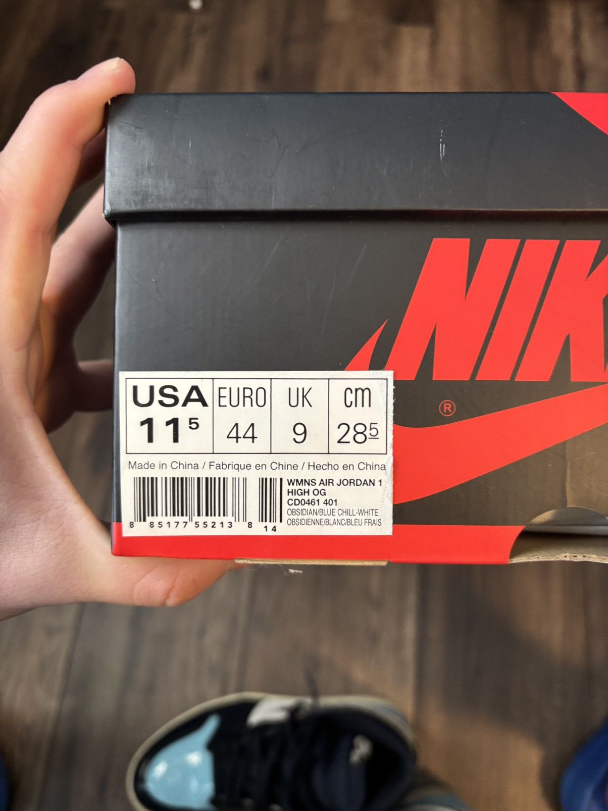 Nike Size 10 - Jordan 1 UNC Patent Size US 10 / EU 43 - 7 Thumbnail