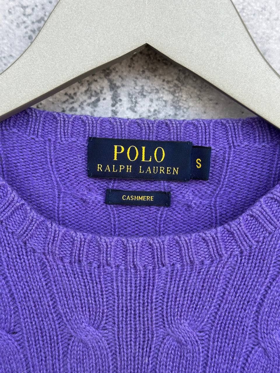 Polo Ralph Lauren Polo Ralph Lauren 100% Cashmere Cable Knit Purple Sweater Size S / US 4 / IT 40 - 10 Thumbnail