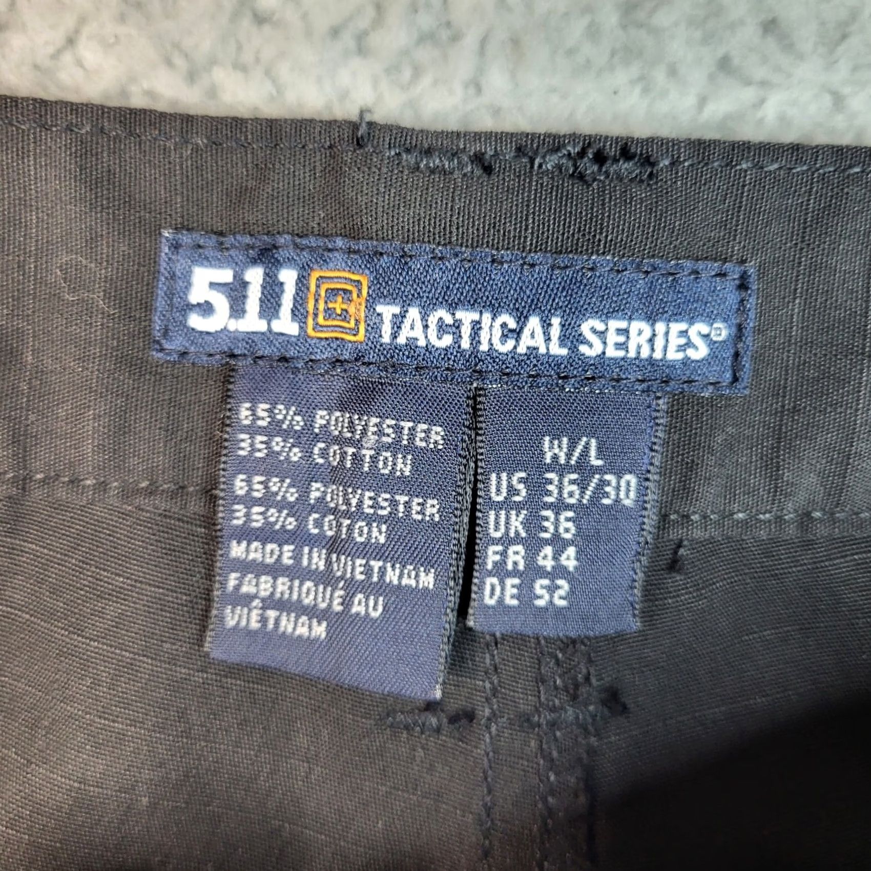 Vintage 5.11 Tactical Mens Black Outdoor Cargo Hiking Pants - US 36x29 Size US 36 / EU 52 - 5 Thumbnail