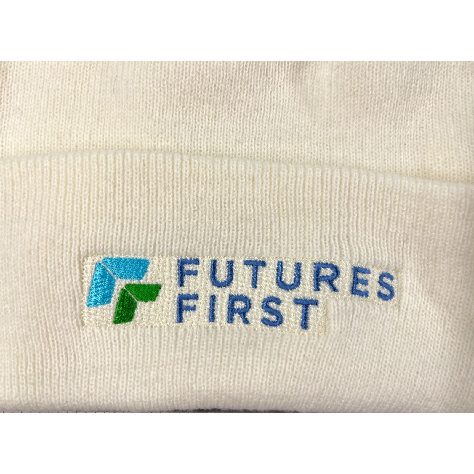Port & Company Port & Company Futures First Beanie Toque Adult One Size White Knit 100% Acrylic Beanie Unisex Adults Mens Womens Boys Girls Size ONE SIZE - 2 Thumbnail
