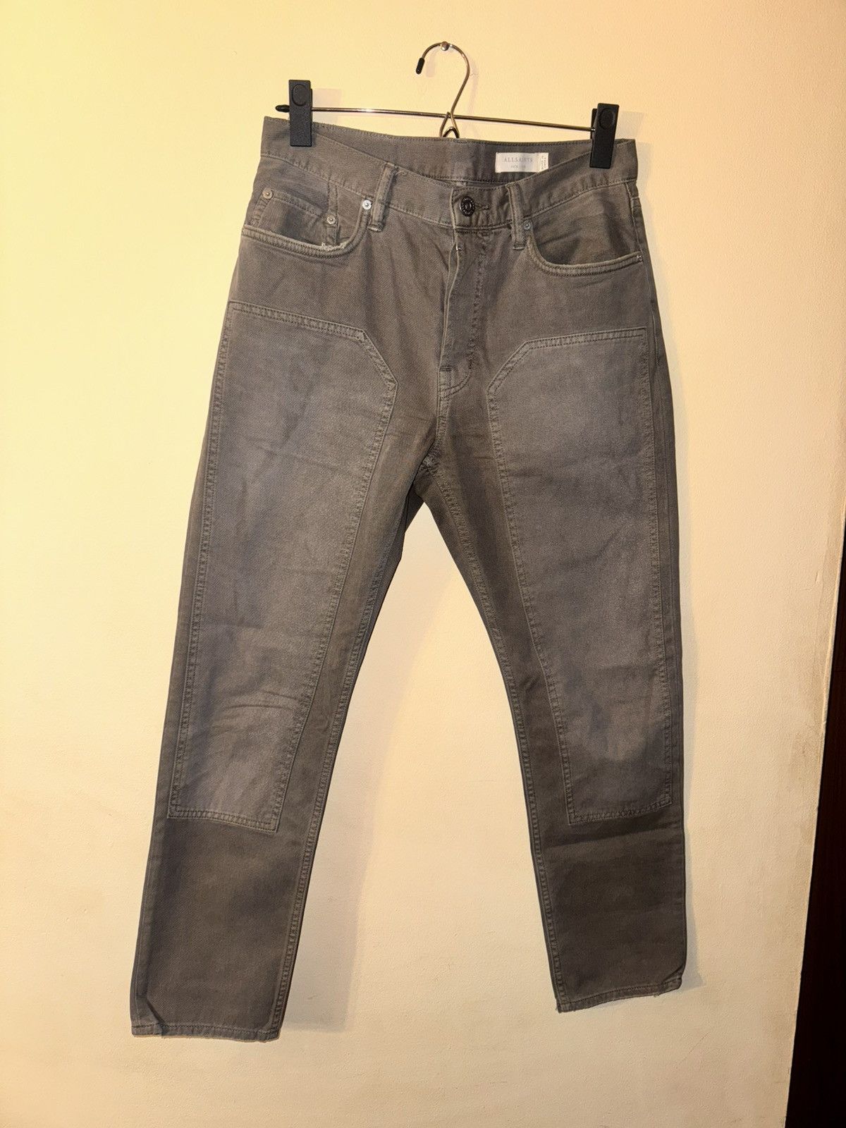 Allsaints Allsaints Men’s Jack Carpenter Cropped Straight Jeans, 28W Size US 28 / EU 44 - 3 Thumbnail