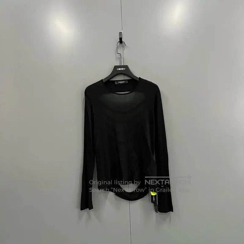 Versace Black Wool Long Sleeve Pullover .