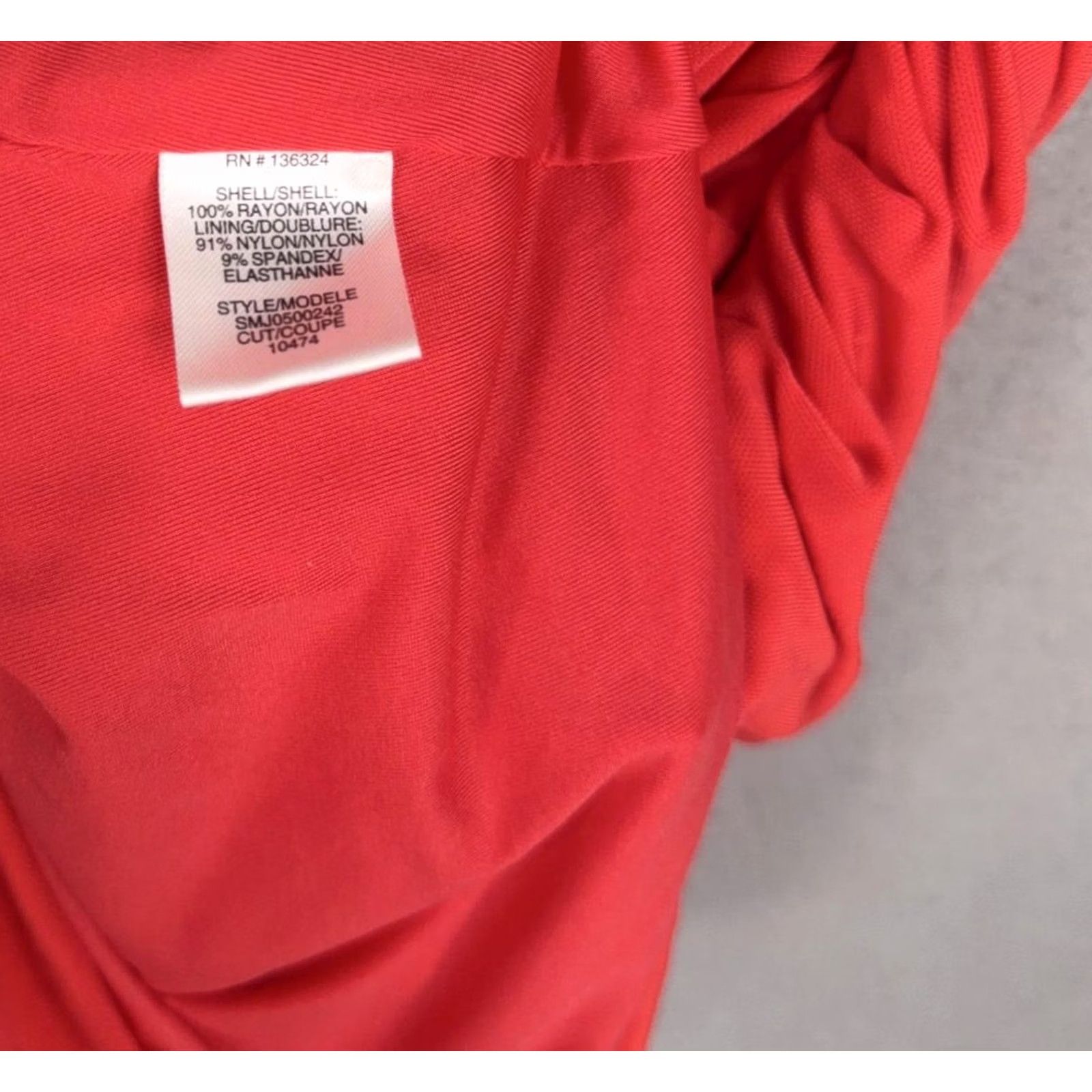 Halston Halston Heritage Dress Womens 2 Red One Shoulder Ruched Asymmetrical Cocktail Size XS / US 0-2 / IT 36-38 - 5 Thumbnail