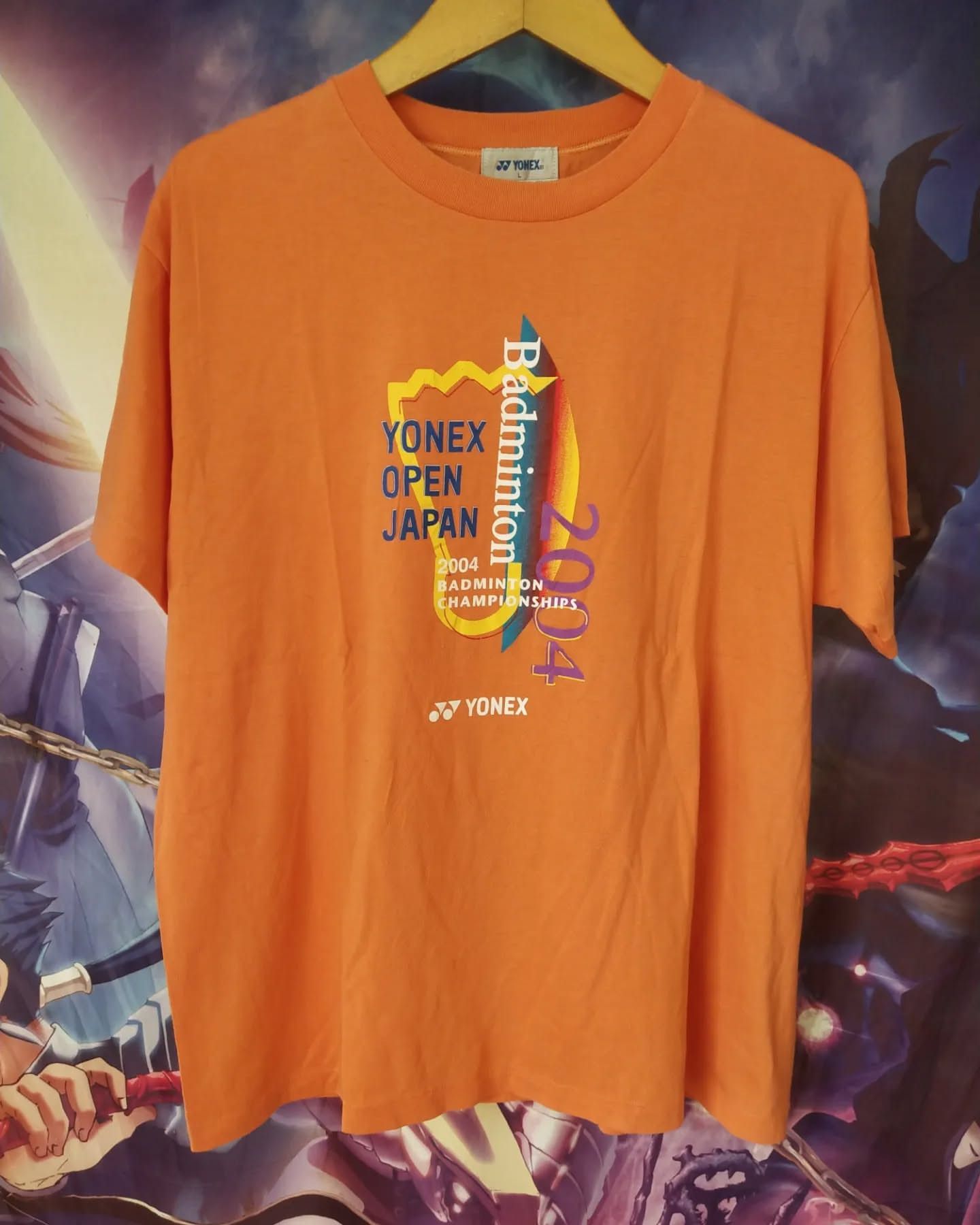 Vintage Yonex Open Japan 2004 Badminton Orange Tee