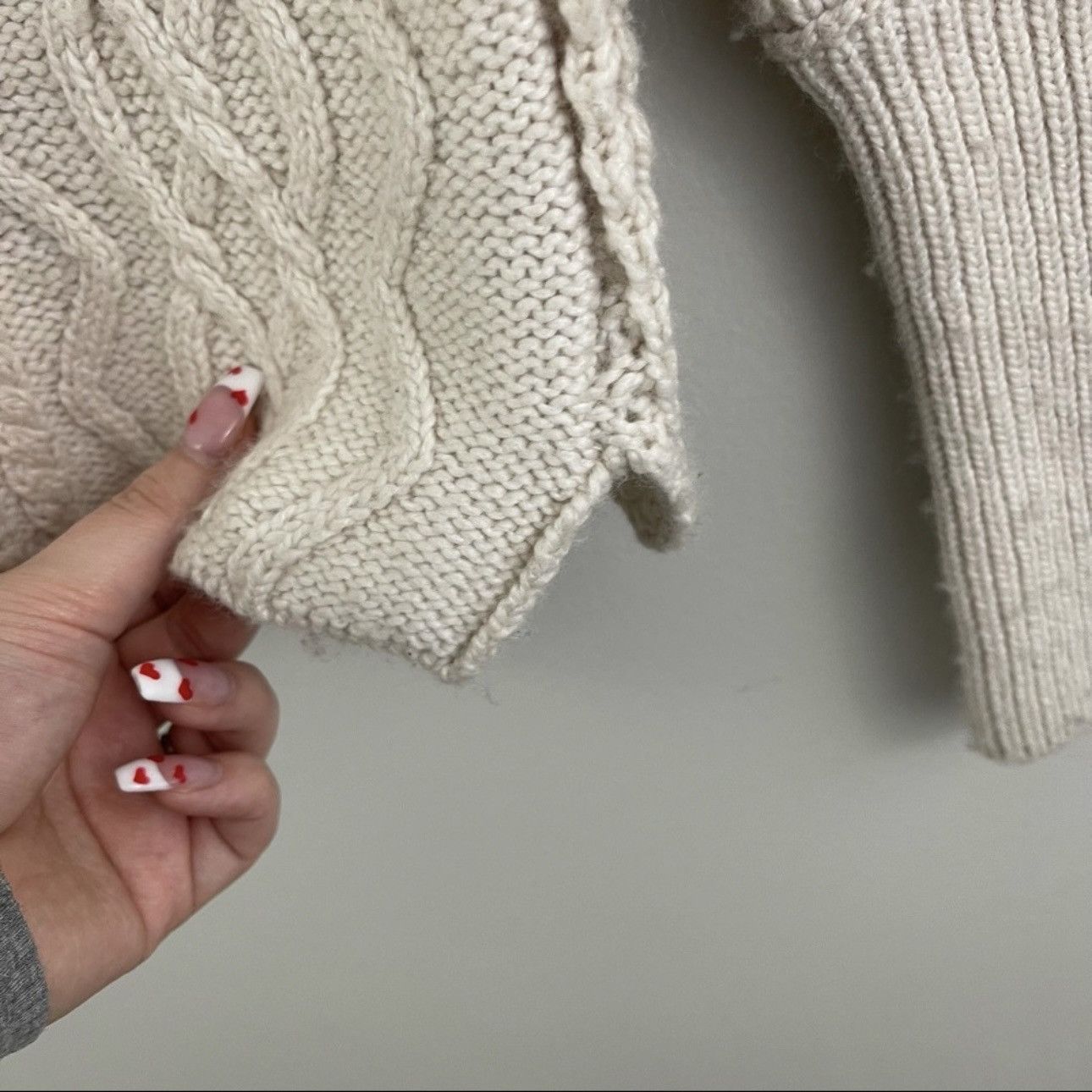 Free People FREE PEOPLE Ivory Creme Aurora Jewel Knit Sweater Size S / US 4 / IT 40 - 9 Thumbnail