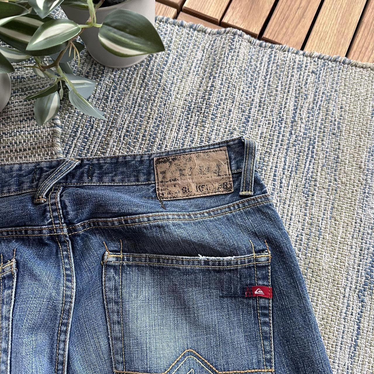 Vintage Y2K Quiksilver Surfwear Faded Denim Pants Trousers