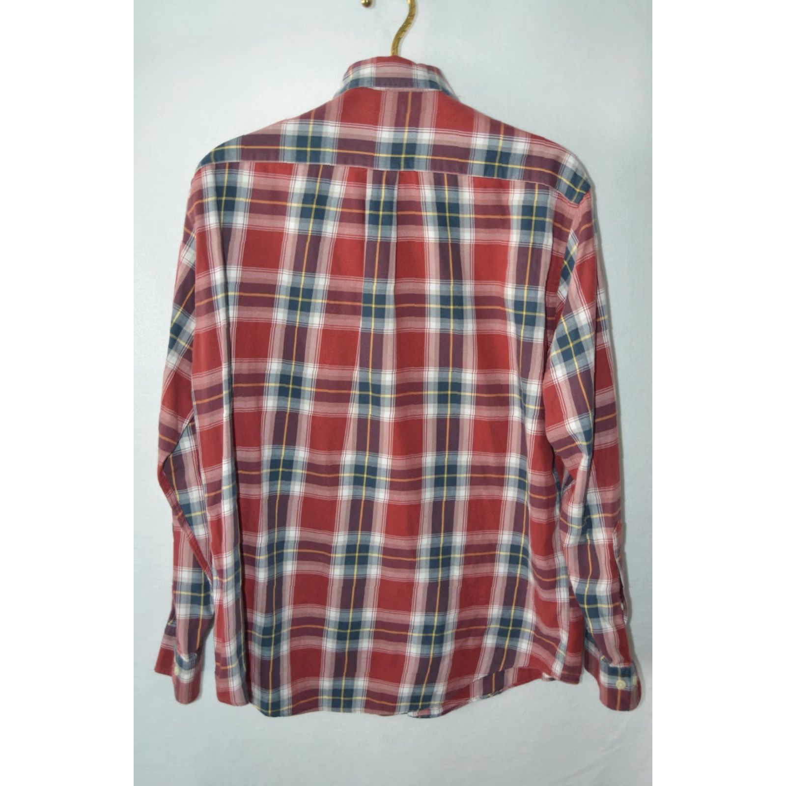 Brooks Brothers Brooks Brothers 346 Flannel Shirt Mens Red Button-Down Plaid Long Sleeve Regular Shirt Men Red Plaid Button-Up 346 Pattern: Plaid Vintage No Size US M / EU 48-50 / 2 - 2 Thumbnail
