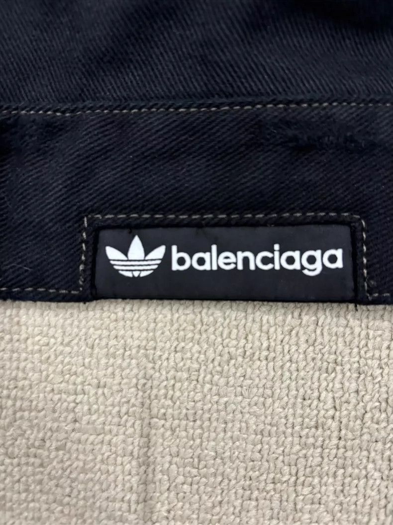 Balenciaga Balenciaga x Adidas Black Denim Jacket-2505 Size US L / EU 52-54 / 3 - 3 Thumbnail
