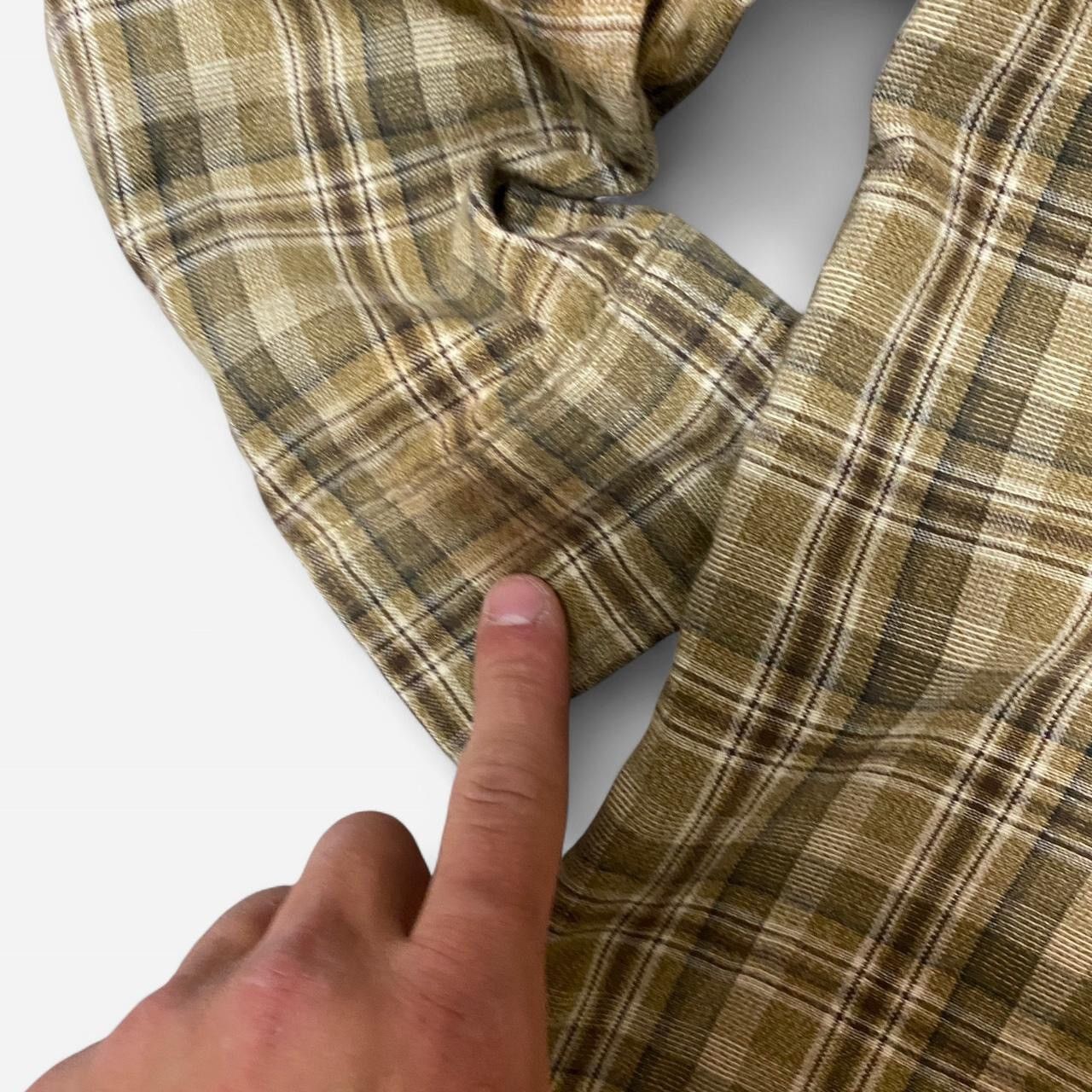 Woolrich Woolen Mills Vintage Woolrich beige, brown and green flannel shirt Size US M / EU 48-50 / 2 - 4 Thumbnail