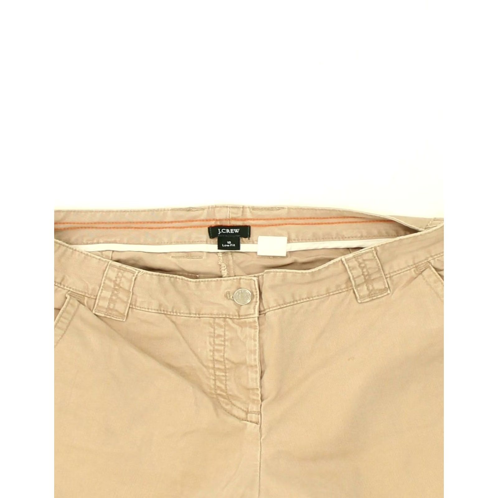 J.Crew J. CREW Womens Beige Chino Trousers US 10 Large W33 L30 Straight Low Waist Size 36" / US 14 / IT 50 - 3 Thumbnail