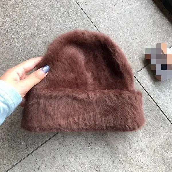 Japanese Brand Koyama x Kubo Fashion Fluffy Rabbit Fur Beanie Hat Size ONE SIZE - 2 Thumbnail