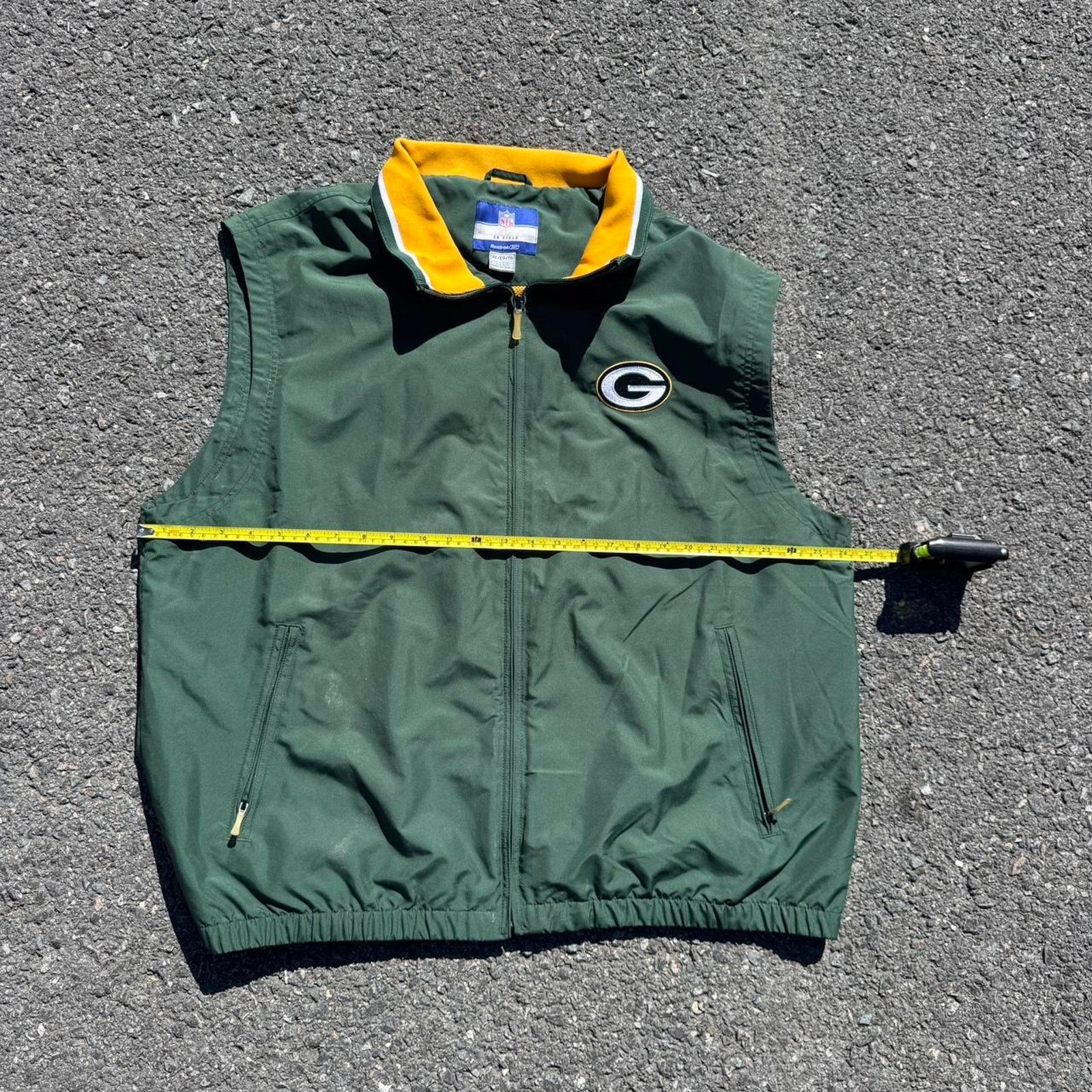 Reebok Vintage 90s Reebok Green Bay Packers Nylon Vest – Size XL Size US XL / EU 56 / 4 - 6 Thumbnail