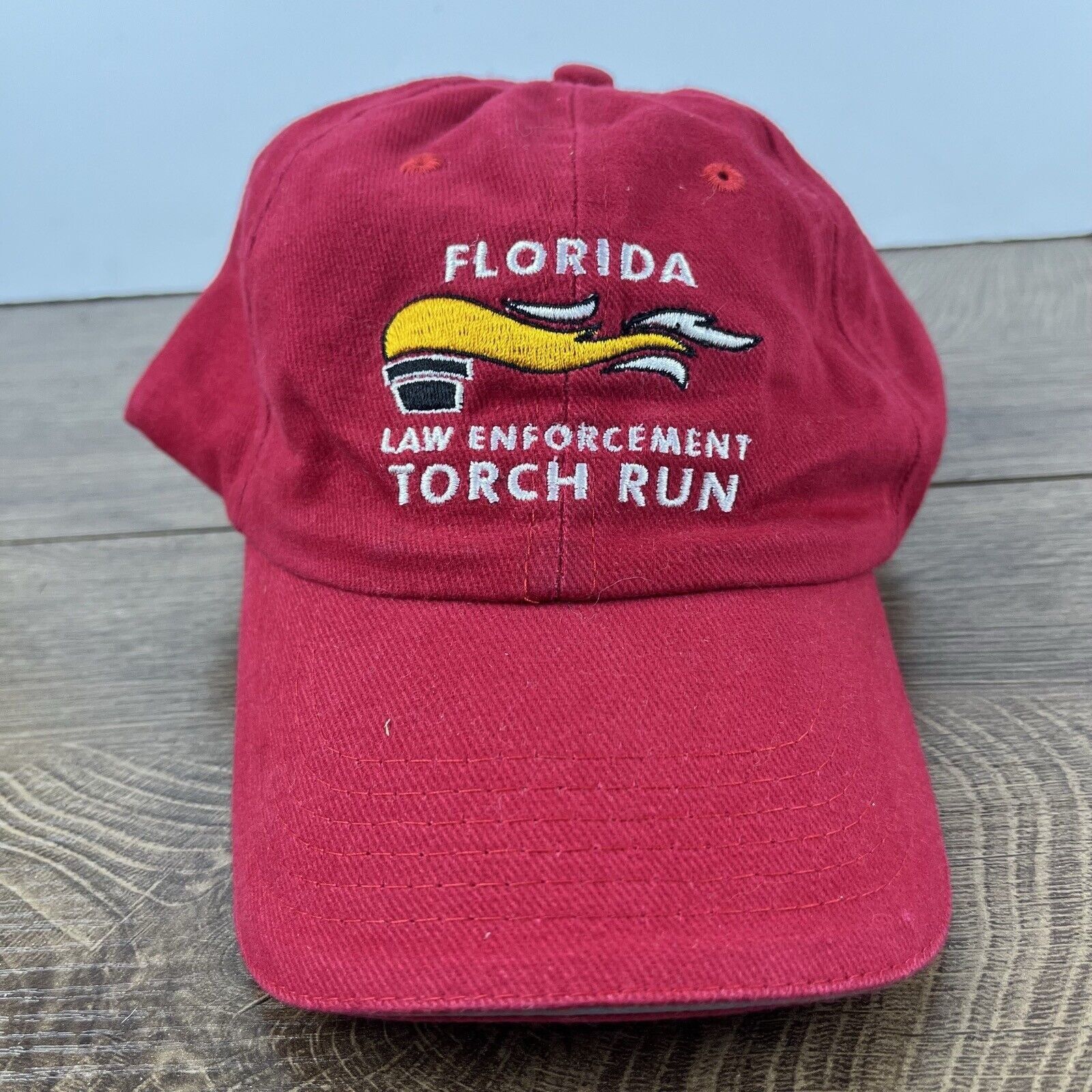 Other Florida Law Enforcement Torch Run Hat Red Adjustable Hat Red Size ONE SIZE - 3 Thumbnail