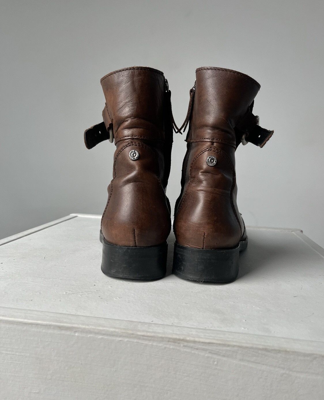 Cowboy Equipment × Diesel × Vintage Vintage diesel leather Grilz Bartack Boots Priyanka Chopra Size US 9.5 / EU 42-43 - 5 Thumbnail