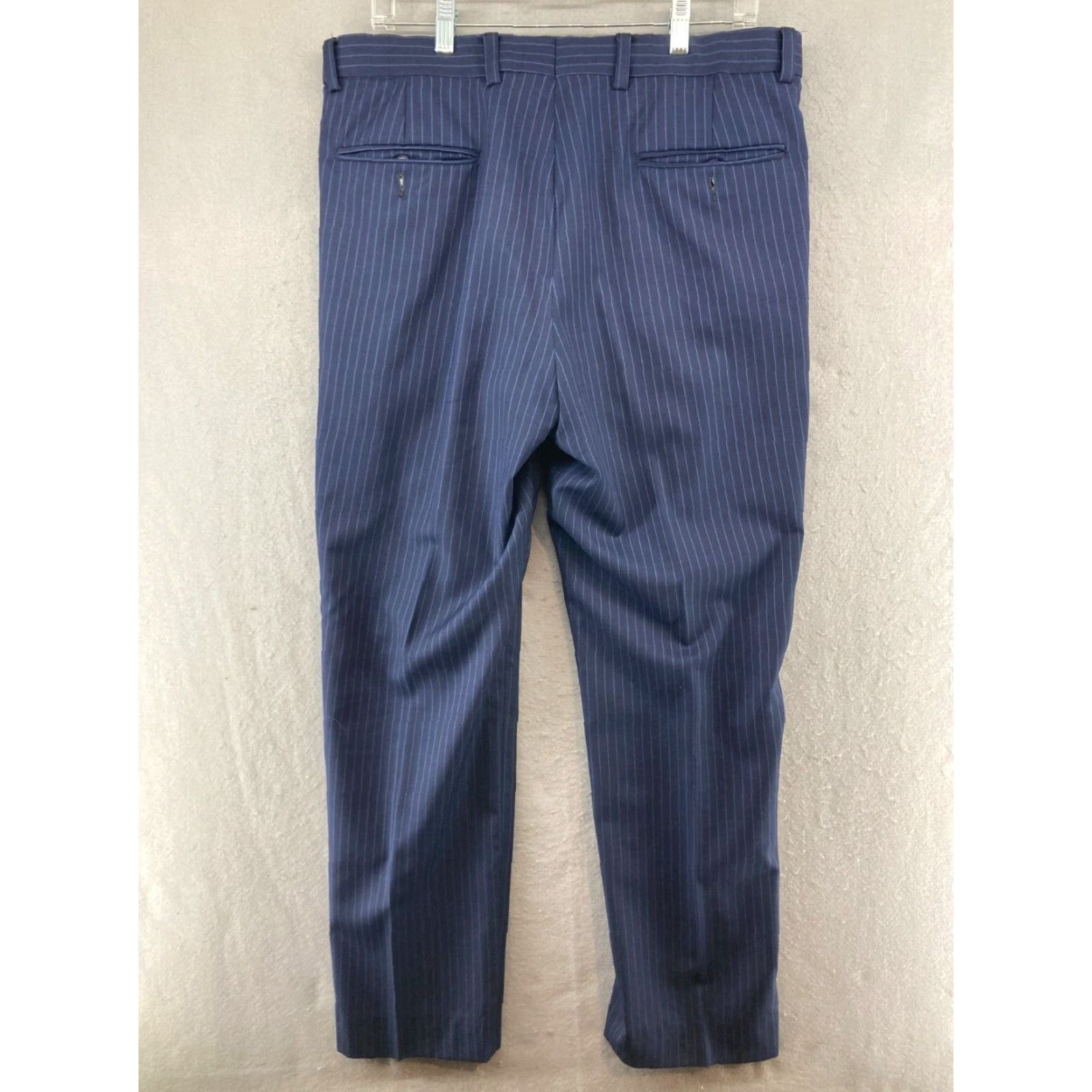 Joseph Abboud Joseph Abboud Dress Pants Blue Classic Fit 35 Inseam Flat Front Mens Office Size US 35 - 5 Thumbnail